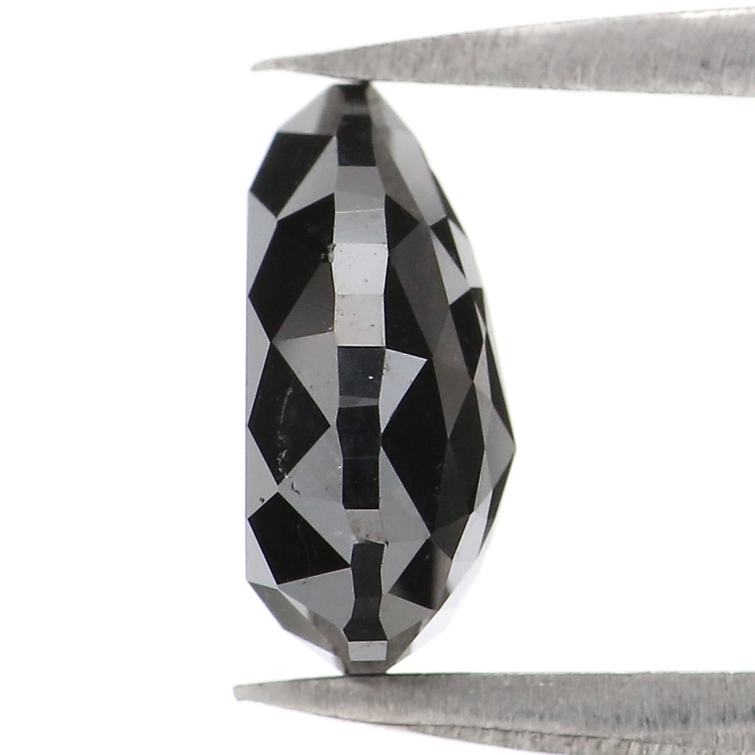 1.56 CT Natural Loose Pear Shape Diamond Black Color Pear Cut Diamond 8.60 MM Natural Loose Diamond Black Color Pear Rose Cut Diamond LC13