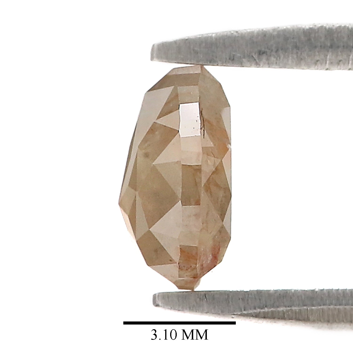 Natural Pear Diamond 0.91 CT Loose Rose Cut Brown Stone 6.30 MM Rustic Diamond For Custom Engagement Ring L3627