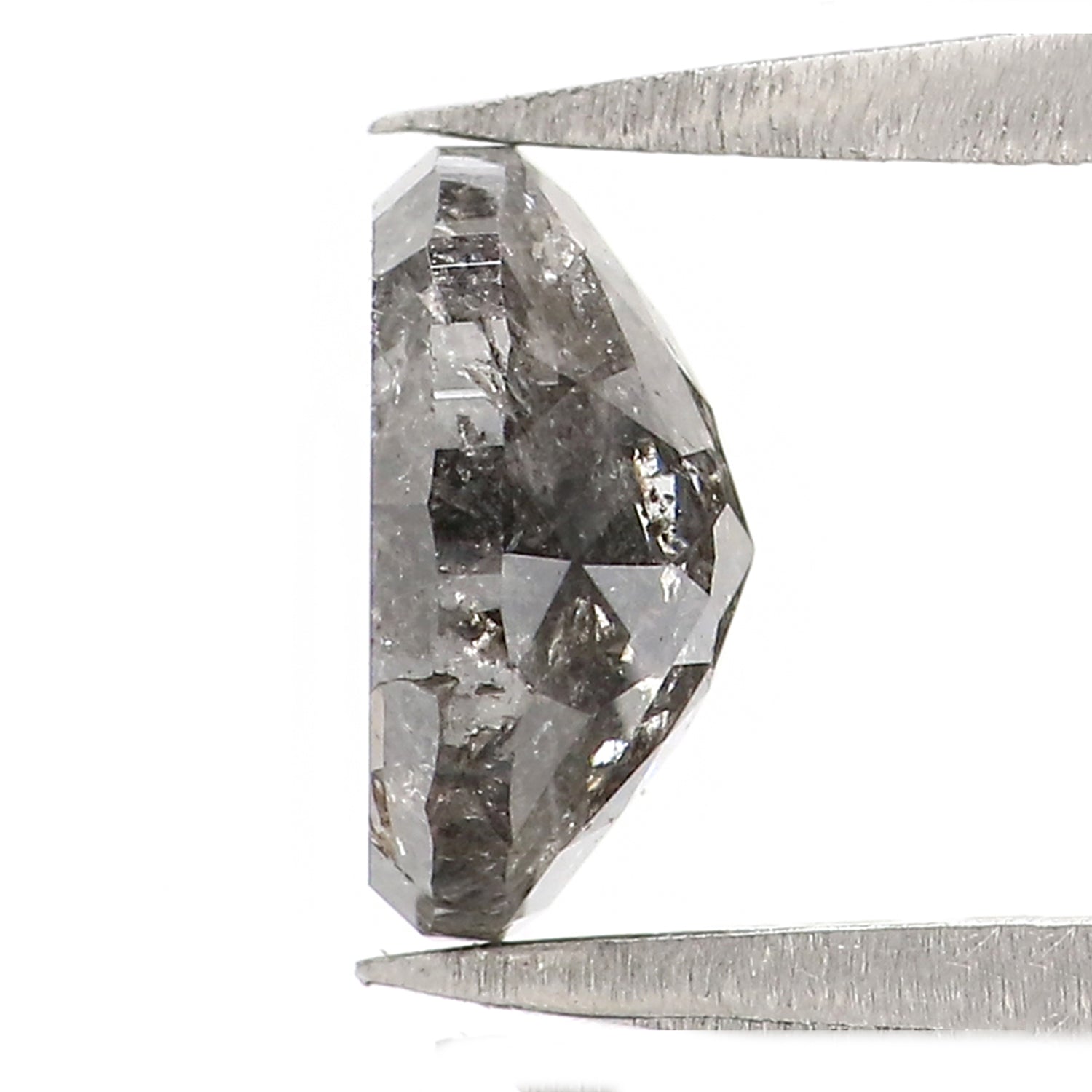 1.49 Ct Natural Loose Round Rose Cut Diamond Black Color Rose Cut Diamond 7.10 MM Natural Loose Salt And Pepper Rose Cut Diamond LQ9961