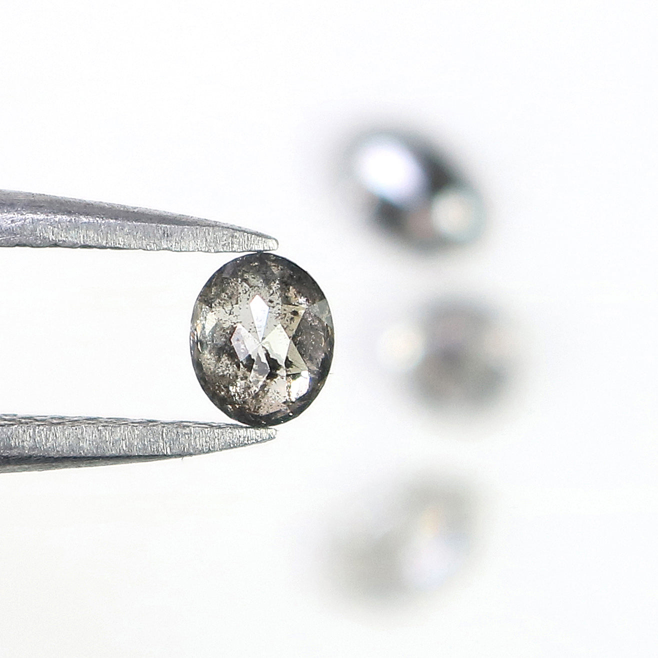 1.04 CT Natural Loose Mix Shape Diamond Salt And Pepper Mix Shape Diamond 5.60 MM Natural Black Gray Color Mix Shape Rose Cut Diamond LQ3264