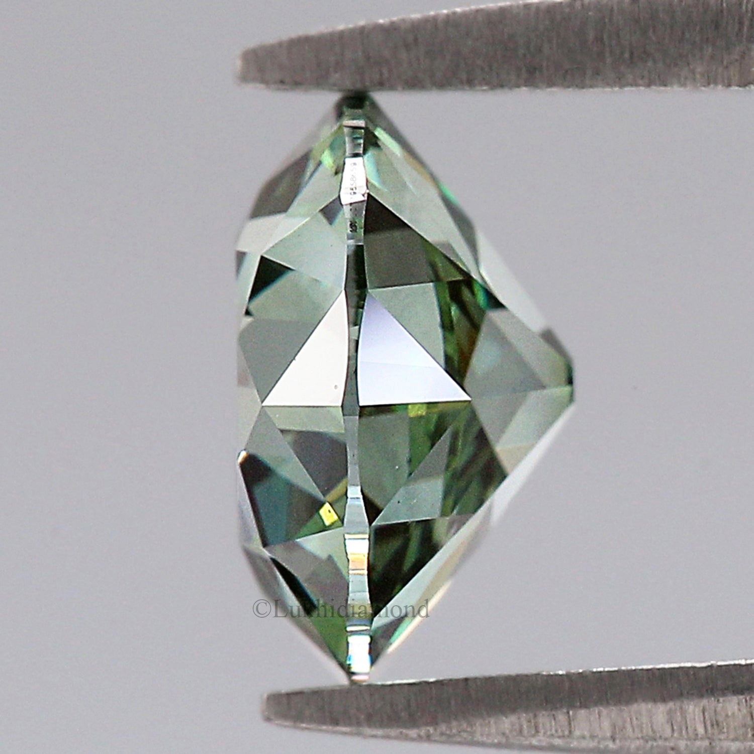 2.02 CT IGI Certified Round Old European Cut Diamond Fancy Vivid Green Color VS1 Clarity Lab Grown Diamond Lab Created Lab Diamond L3580