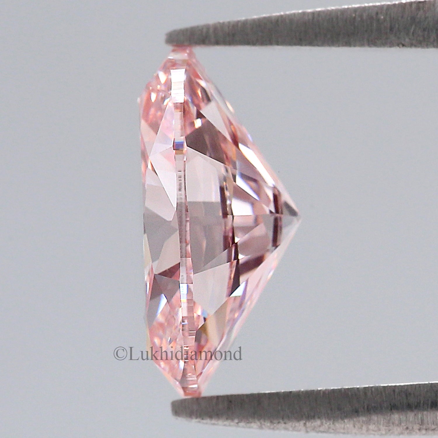 2.26 CT IGI Certified Oval Brilliant Cut Diamond Fancy Intense Pink Color VS1 Clarity Diamond Lab Grown Diamond Lab Created Diamond L3289