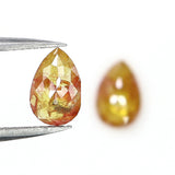 Natural Loose Pear Pair Diamond, Yellow Color Pear Diamond, Natural Loose Diamond, Pear Cut Diamond, Pear Pair, 1.43 CT Pear Shape L2989