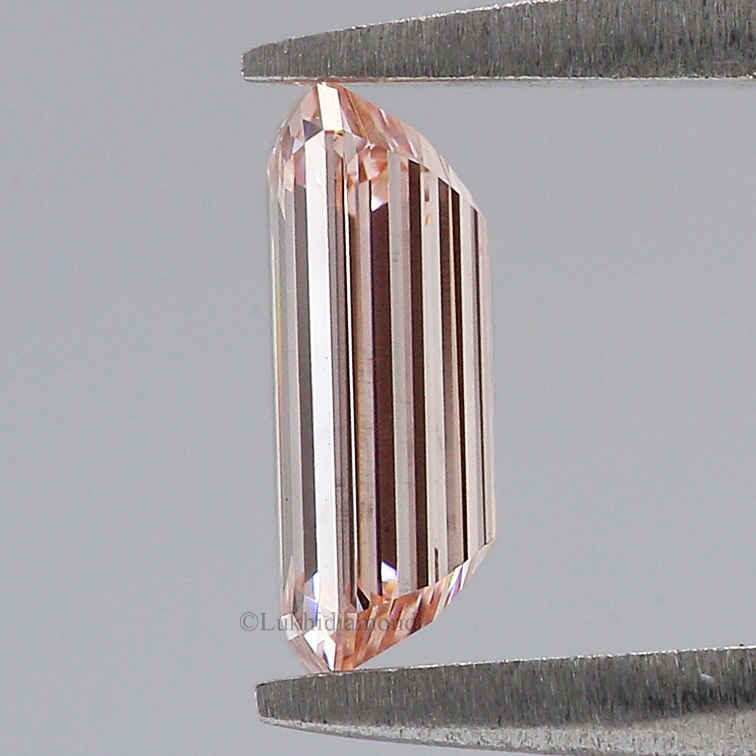 0.84 CT IGI Certified Emerald Cut Fancy Pink Color Diamond VS2 Clarity Diamond Lab Grown Diamond Lab Created Emerald CVD Diamond L3494