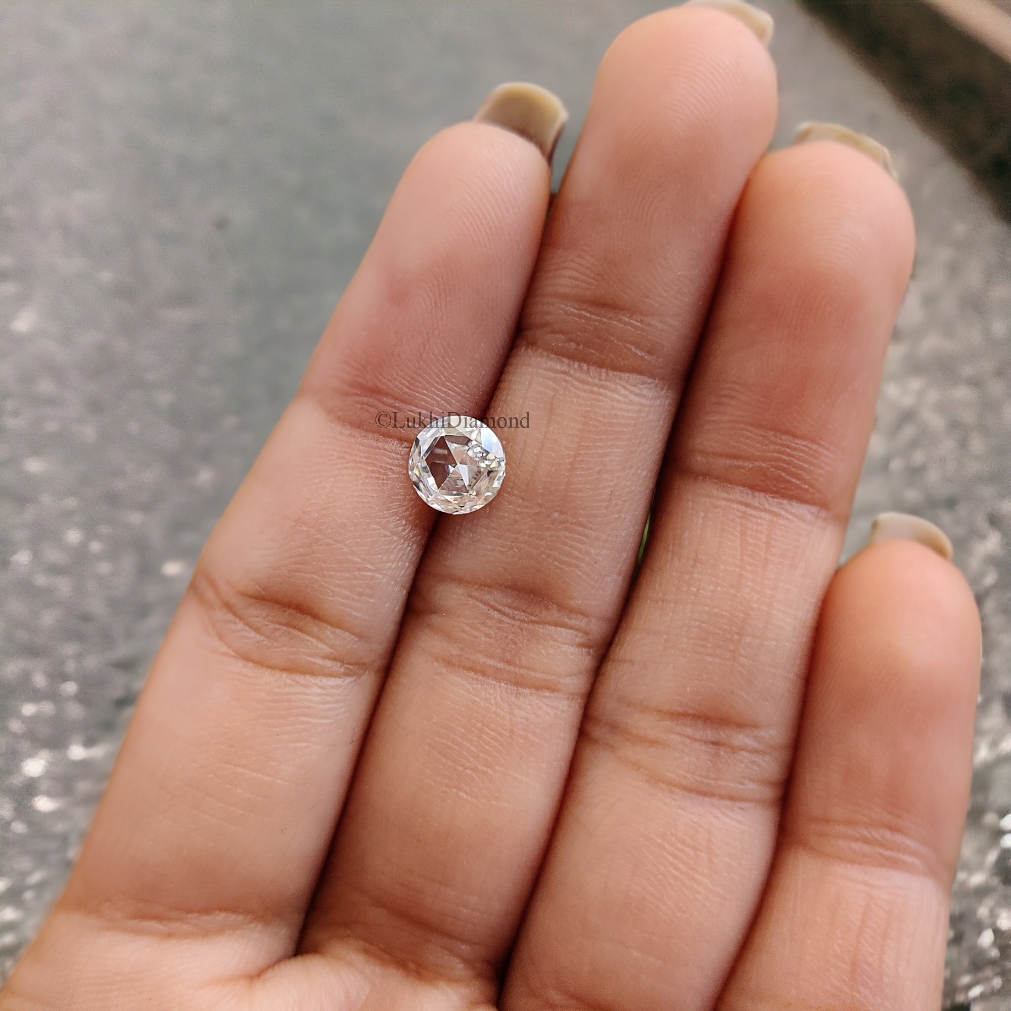 Round Rose Cut Loose White Moissanite Stone 6.5,7,8,9,10,11,12 MM Vintage Antique Handcrafted Eye Clean Moissanite Engagement Gift Ring Q144