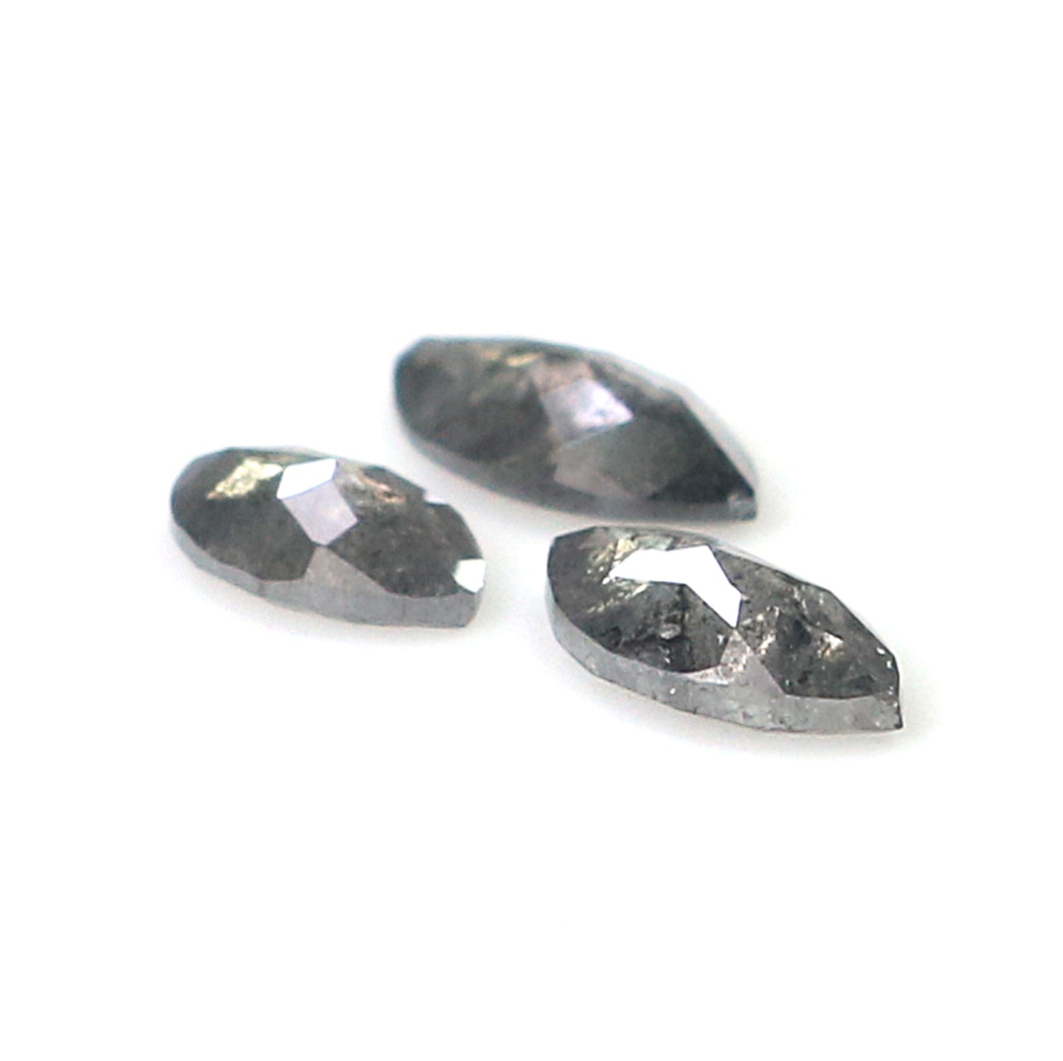 0.55 CT Natural Loose Marquise Shape Diamond Salt And Pepper Marquise Cut Diamond 4.80 MM Black Grey Color Marquise Rose Cut Diamond QL2458