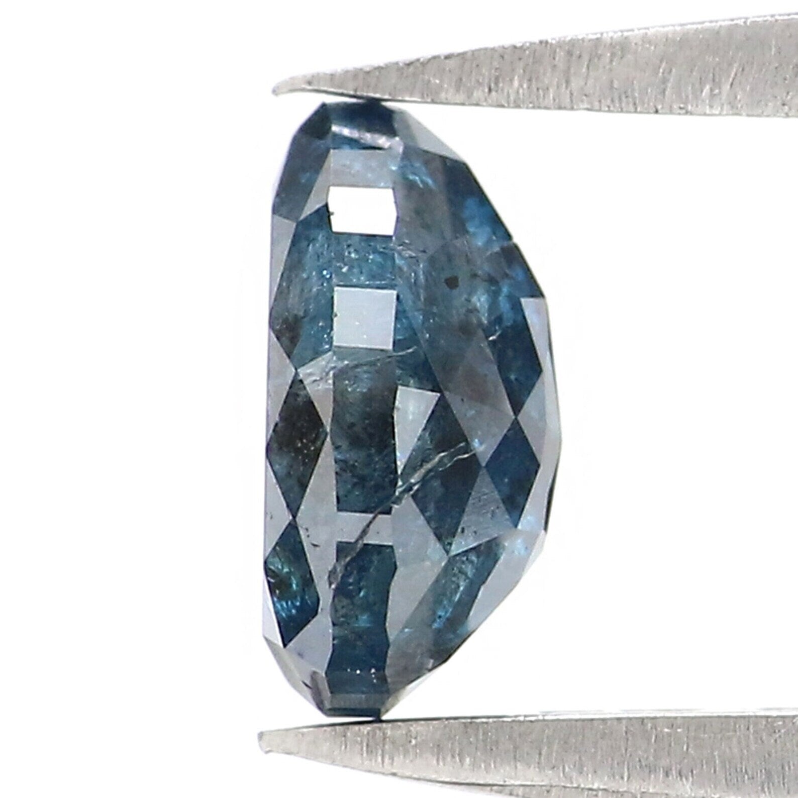 0.89 CT Natural Loose Pear Diamond Blue Color Pear Cut Diamond 6.70 MM Natural Loose Diamond Pear Rose Cut Diamond Pear Shape Diamond NQ9849
