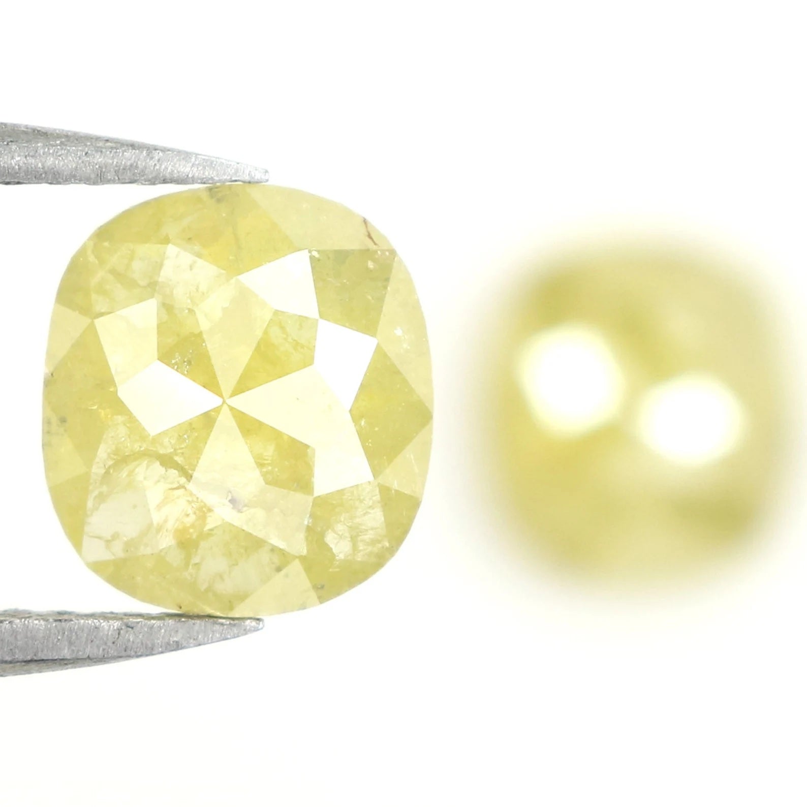 3.01 CT Natural Loose Cushion Pair Diamond Yellow Color Cushion Cut Diamond 7.80 MM Natural Loose Cushion Shape Rose Cut Diamond KDN9872
