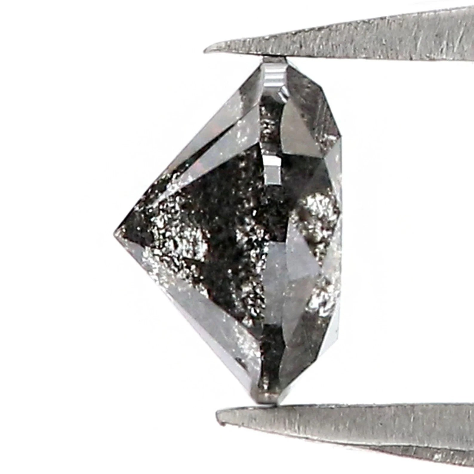 0.82 CT Natural Loose Round Brilliant Cut Diamond Salt And Pepper Diamond 5.70 MM Natural Black Gray Round Brilliant Cut Diamond QN2489