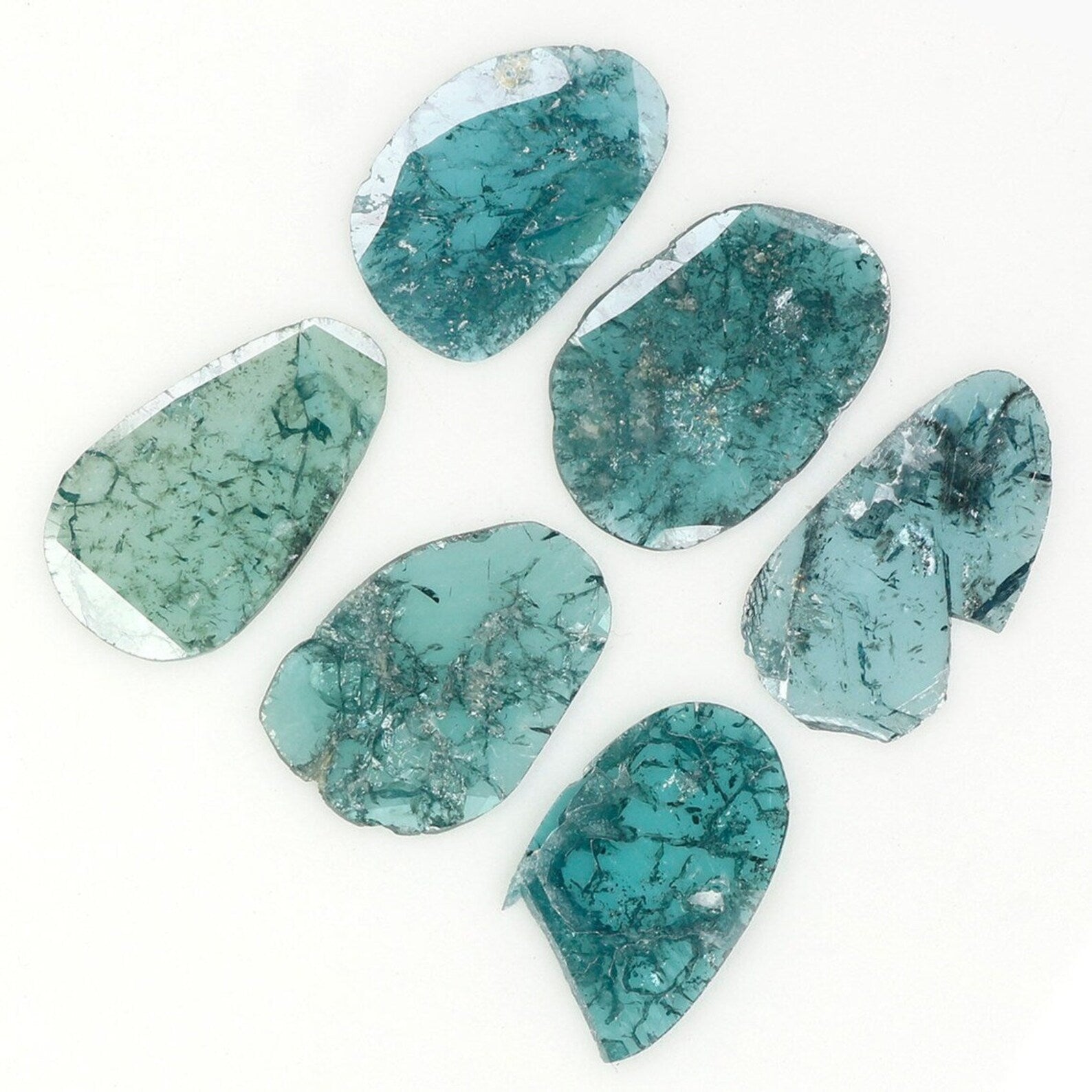 1.95 CT Natural Loose Slice Shape Diamond Blue Color Slice Diamond 9.00 MM Natural Slice Diamond Irregular Cut Slice Shape Diamond NQ1319