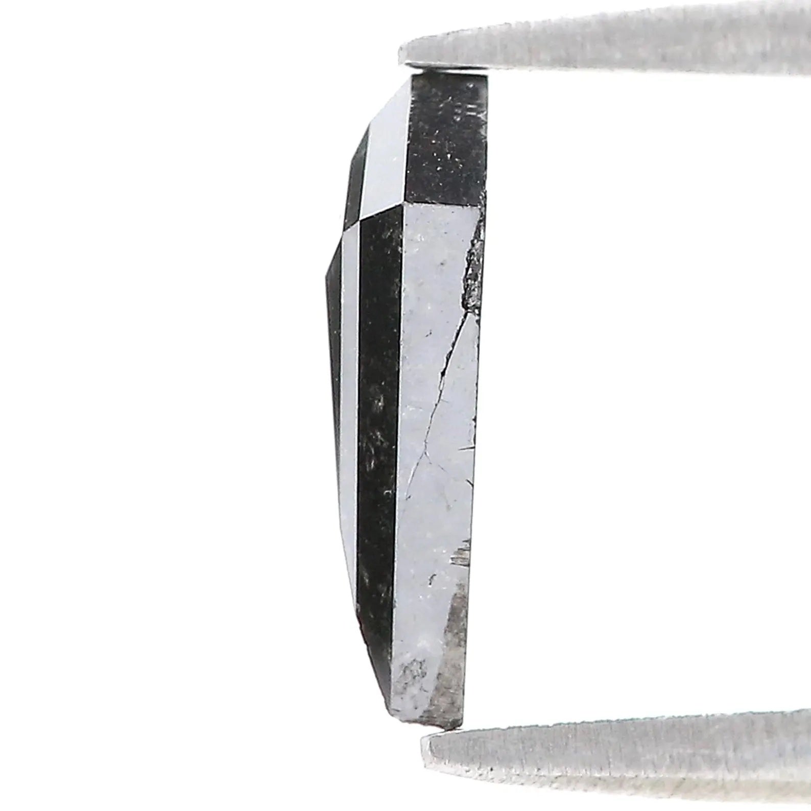 0.92 CT Natural Loose Kite Shape Diamond Salt And Pepper Kite Diamond 9.85 MM Natural Black Gray Color Diamond Kite Rose Cut Diamond N2592