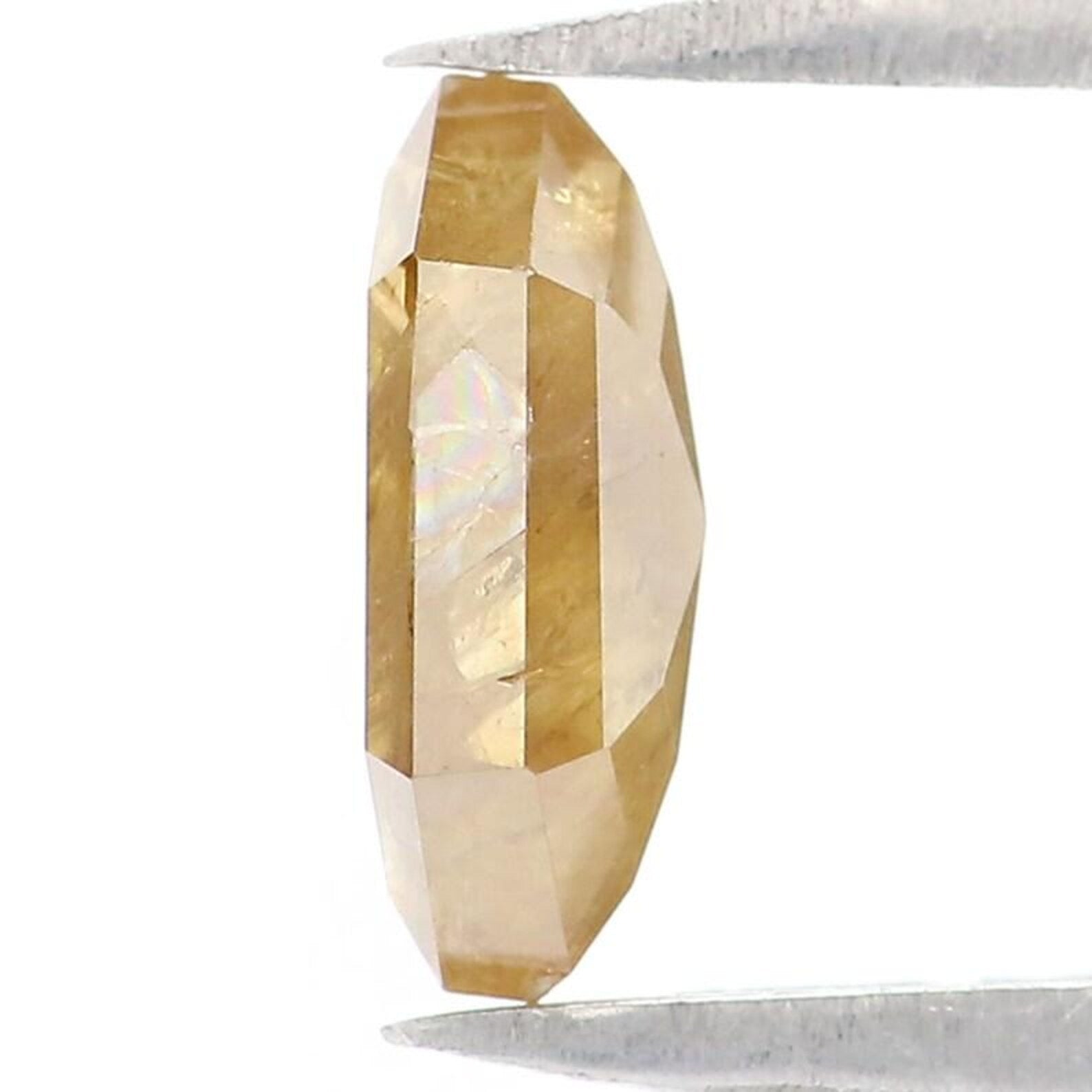 0.77 CT Natural Loose Hexagon Cut Diamond Yellow Color Hexagon Diamond 7.80 MM Natural Yellow Color Diamond Hexagon Rose Cut Diamond NQ8697
