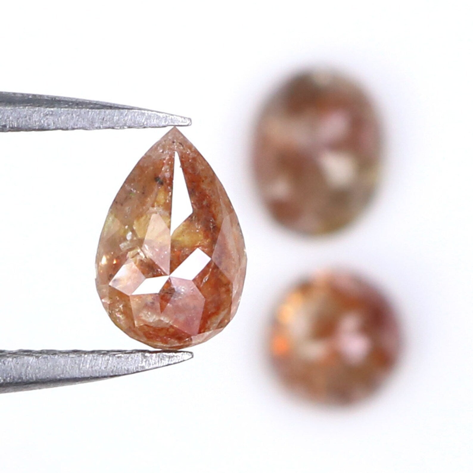 1.96 CT Natural Loose Mix Shape Diamond Brown Color Diamond 5.10 MM Natural Loose Diamond Brown Color Mix Shape Rose Cut Diamond KDN1998