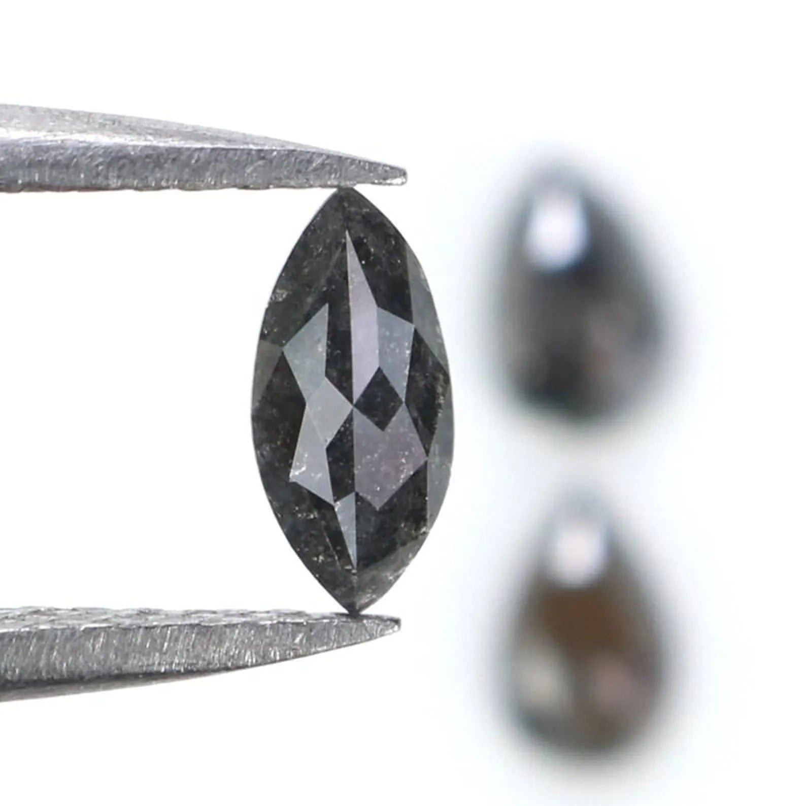 0.65 CT Natural Loose Mix Shape Diamond Salt And Pepper Mix Shape Diamond 6.20 MM Natural Black Grey Color Mix Shape Rose Cut Diamond NQ2282