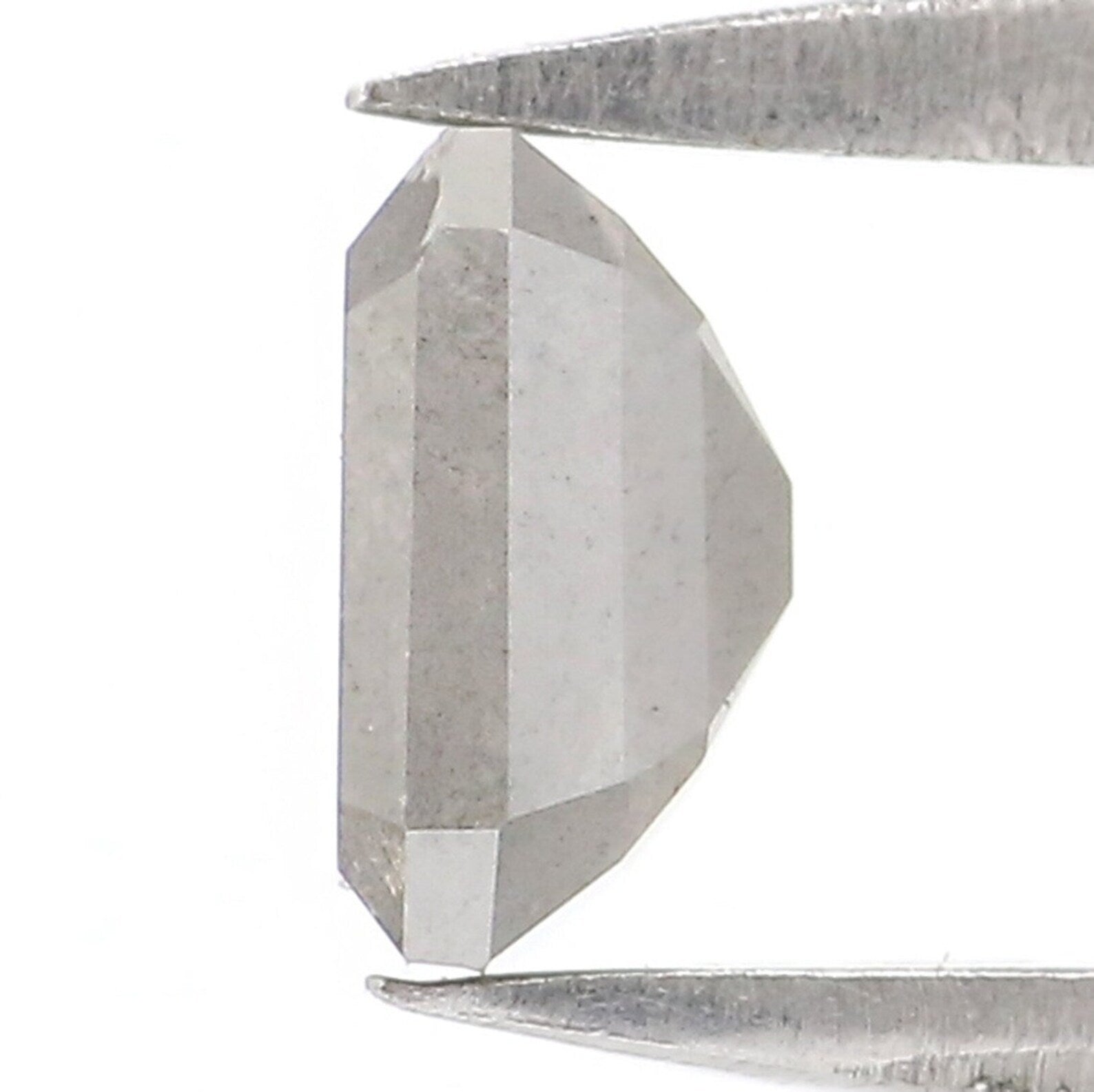 0.53 CT Natural Loose Emerald Shape Diamond Salt And Pepper Emerald Cut Diamond 5.30 MM Natural Grey Color Emerald Rose Cut Diamond NQ8866