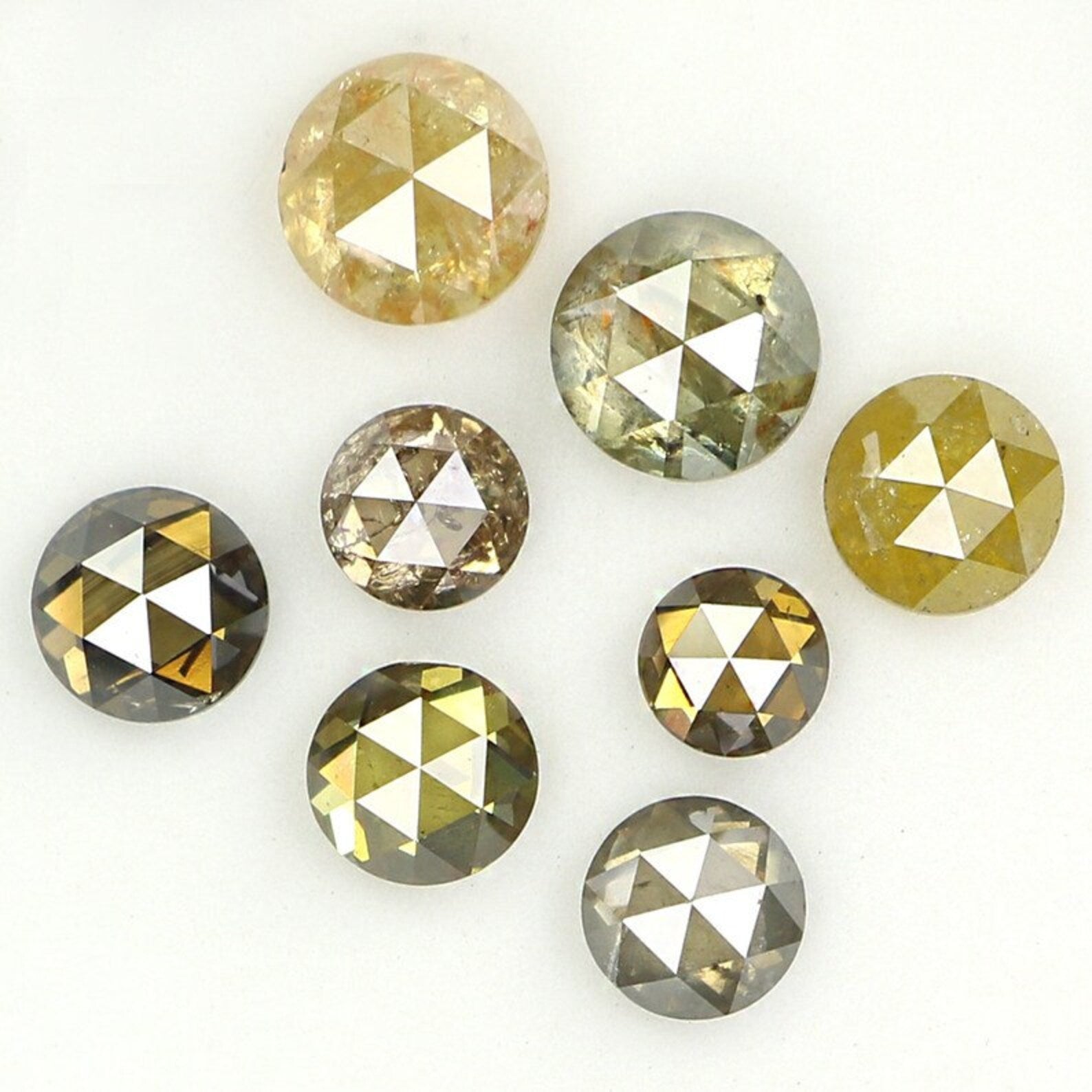 1.55 CT Natural Loose Round Cut Diamond Mix Color Round Diamond 2.60 MM Natural Loose Diamond Mix Color Diamond Rose Cut Diamond NQ1527