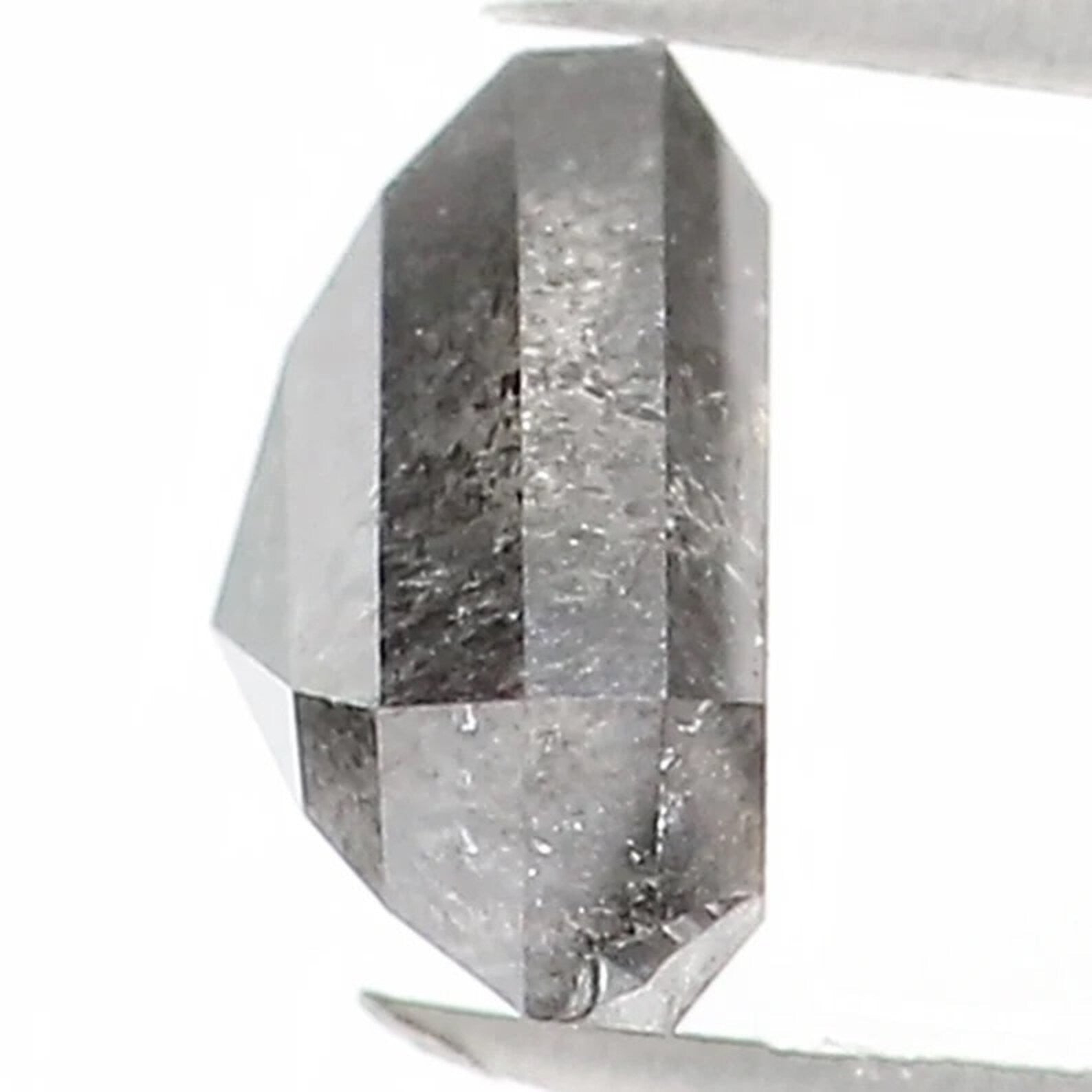 0.61 CT Natural Loose Shield Shape Diamond Salt And Pepper Shield Cut Diamond 4.80 MM Black Grey Color Shield Shape Rose Cut Diamond NQ1551