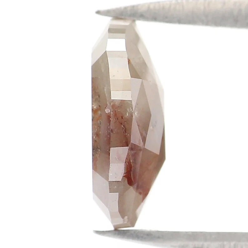 1.48 CT Natural Loose Oval Shape Diamond Brown Color Oval Cut Diamond 8.30 MM Natural Loose Diamond Brown Color Oval Rose Cut Diamond NQ8951