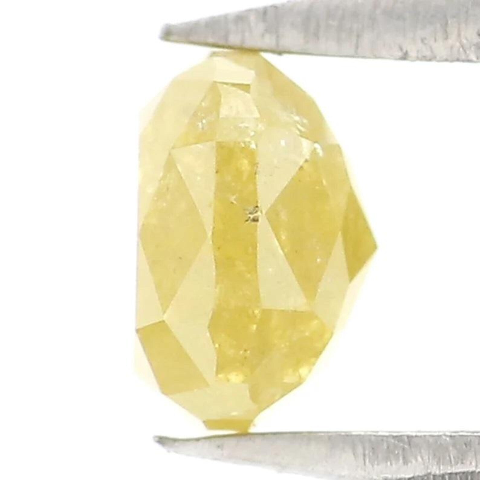0.69 CT Natural Loose Cushion Shape Diamond Yellow Color Cushion Cut Diamond 4.85 MM Natural Yellow Color Cushion Rose Cut Diamond NQ2405