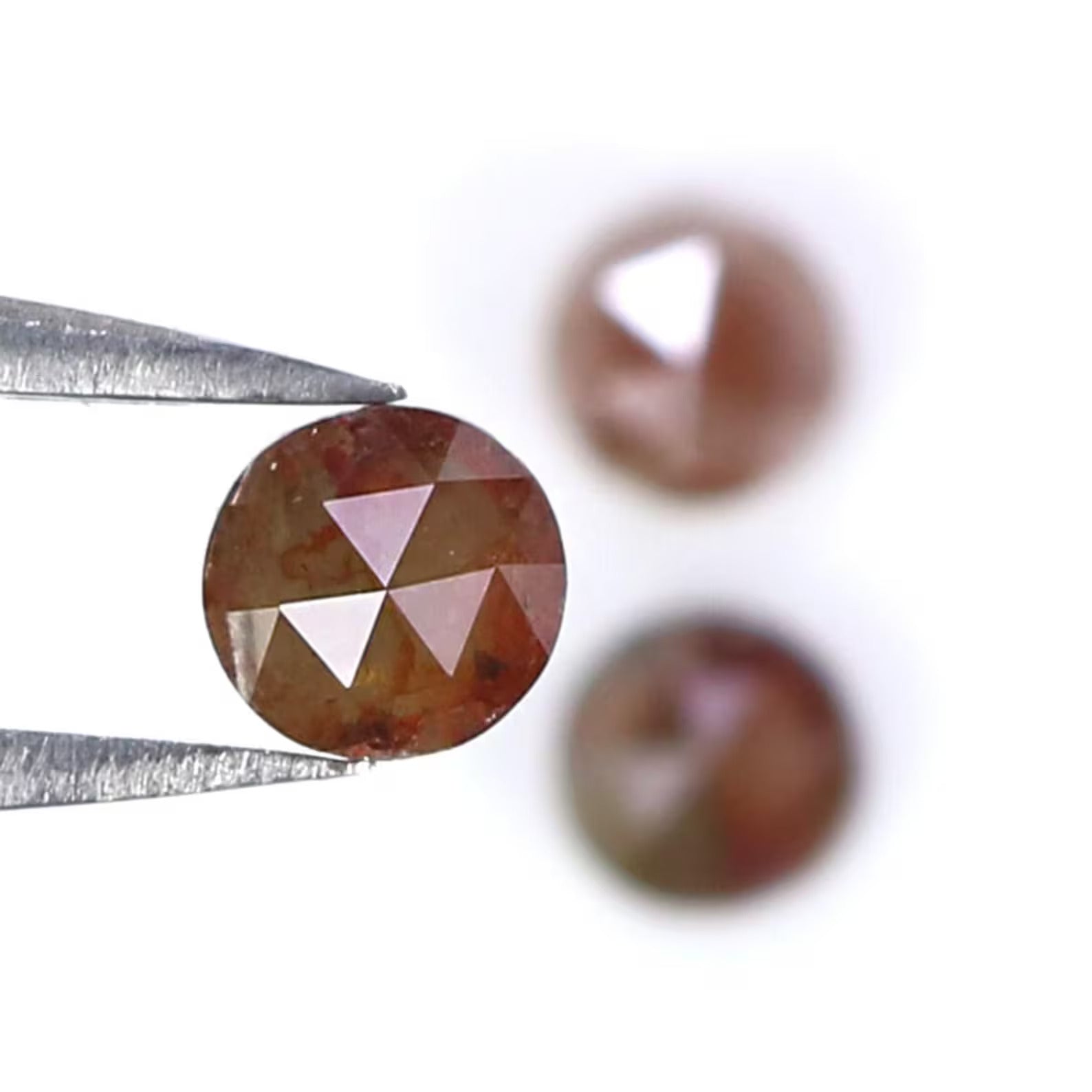 1.51 Ct Natural Loose Round Shape Diamond Brown Color Round Cut Diamond 4.35 MM Natural Diamond Brown Color Round Rose Cut Diamond NQ7438