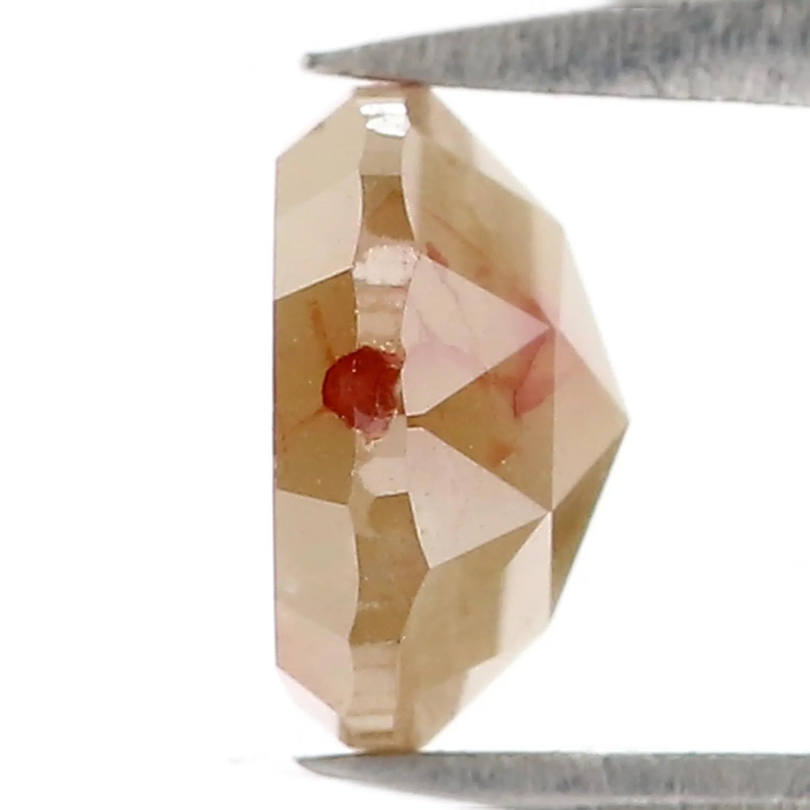 Natural Loose Rose Cut Yellow Green Color Diamond 1.34 CT 6.70 MM Round Rose Cut Shape Diamond KDN9967