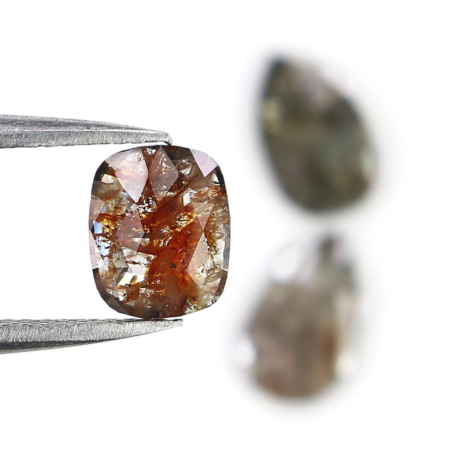 2.07 Ct Natural Loose Mix Shape Diamond Black Color Mix Shape Diamond 9.15 MM Natural Loose Brown Color Mix Shape Rose Cut Diamond NQ2549