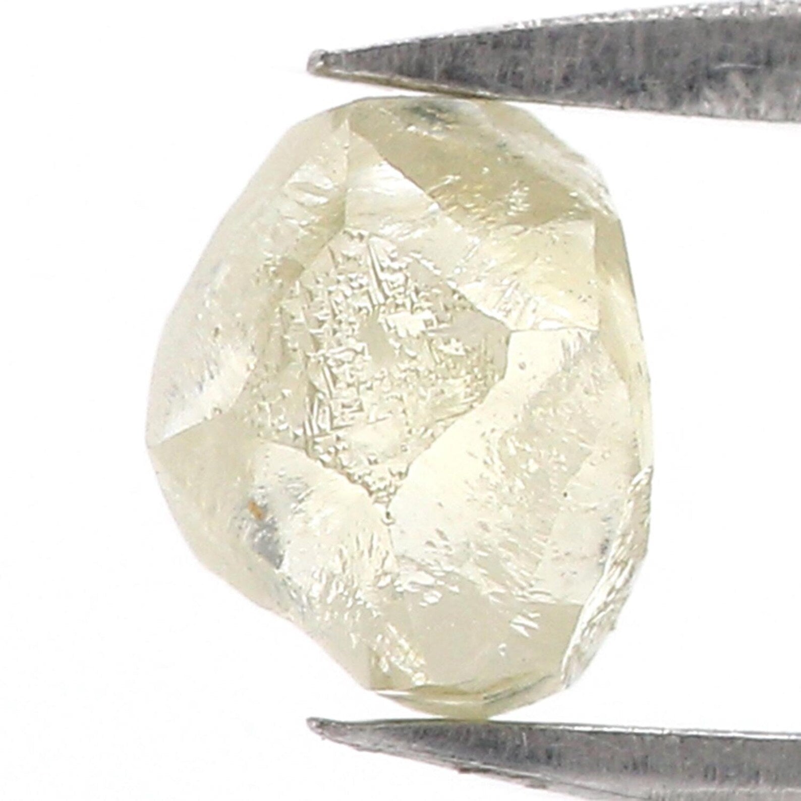 0.97 CT Natural Loose Rough Shape Diamond Yellow Color Irregular Cut Diamond 5.40 MM Natural Light Yellow Color Rough Uncut Diamond QN2528