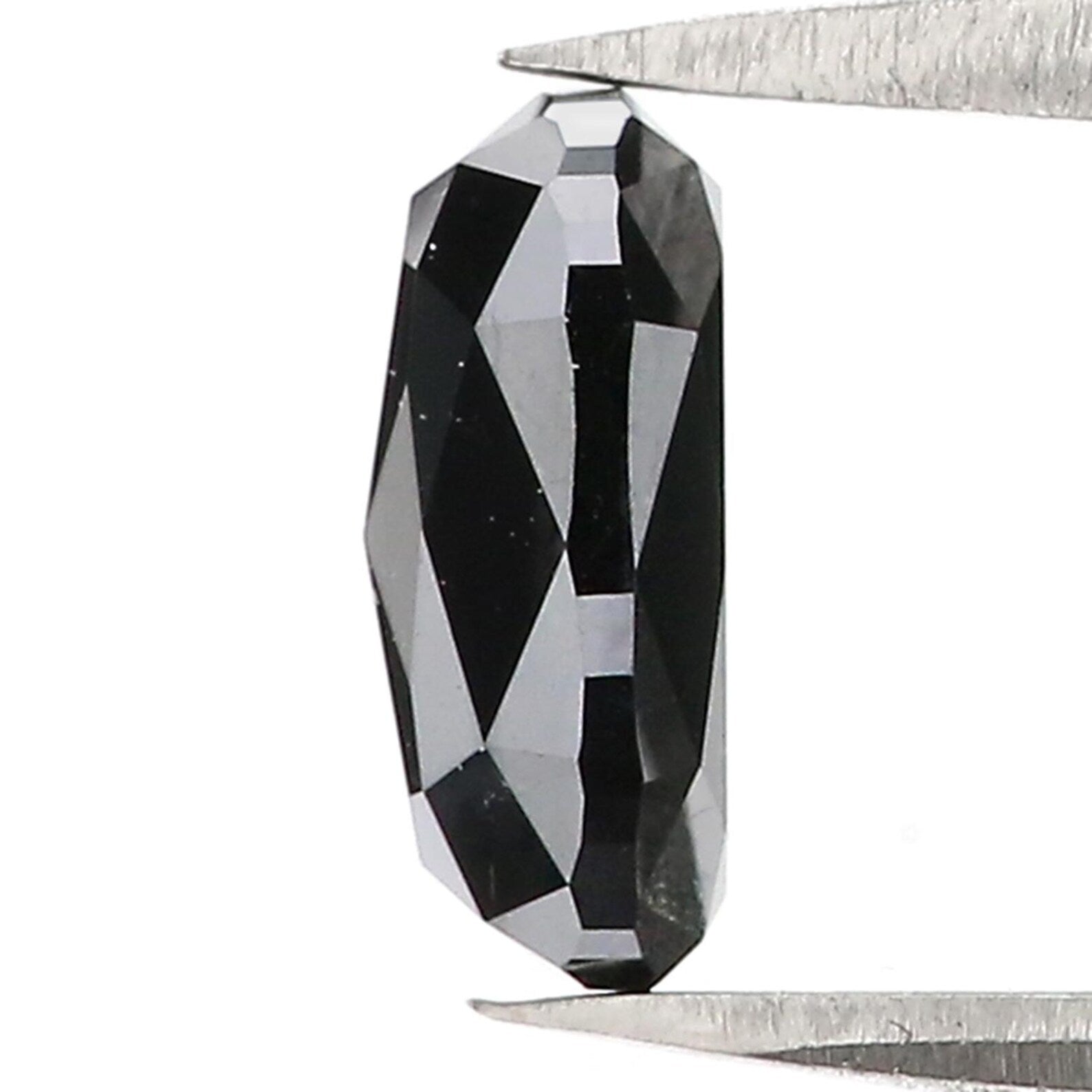 1.83 Ct Natural Loose Oval Shape Diamond Black Color Oval Cut Diamond 9.15 MM Natural Loose Diamond Black Oval Shape Roe Cut Diamond KDN374