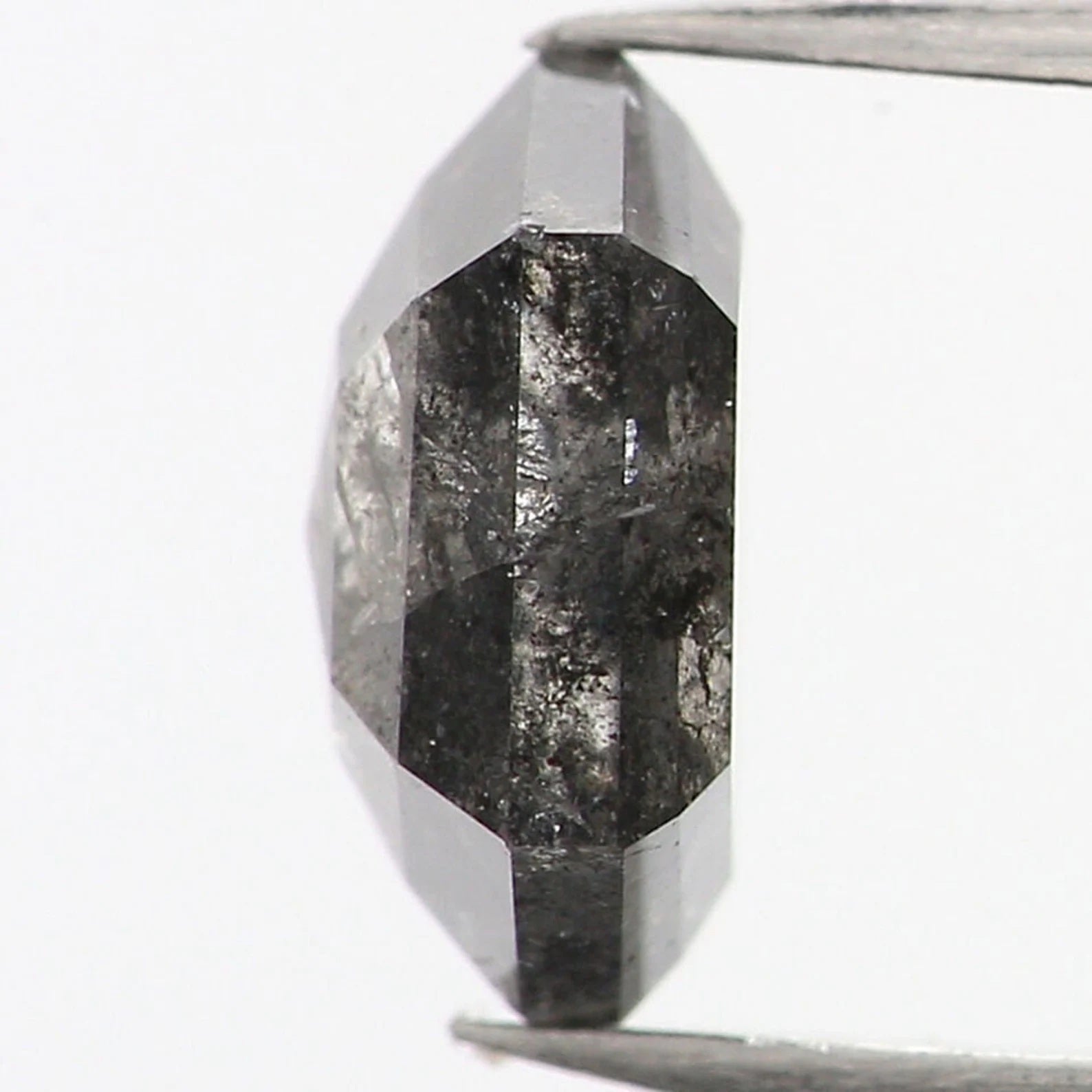 0.80 CT Natural Loose Hexagon Shape Diamond Salt And Pepper Hexagon Cut Diamond 6.30 MM Natural Loose Hexagon Shape Rose Cut Diamond QN1135