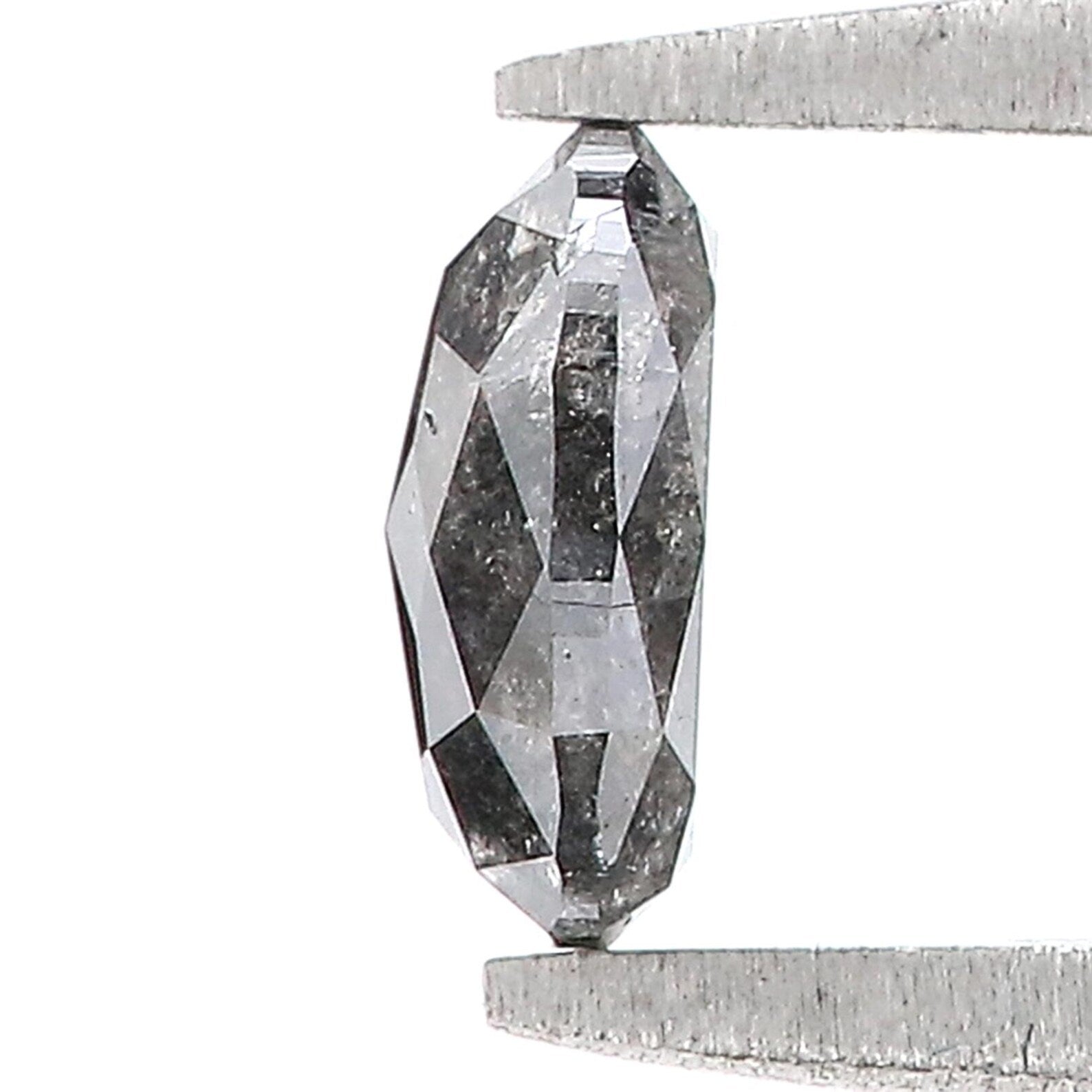 0.61 CT Natural Loose Oval Shape Diamond Salt And Pepper Oval Cut Diamond 6.30 MM Natural Loose Diamond Oval Shape Rose Cut Diamond QN823