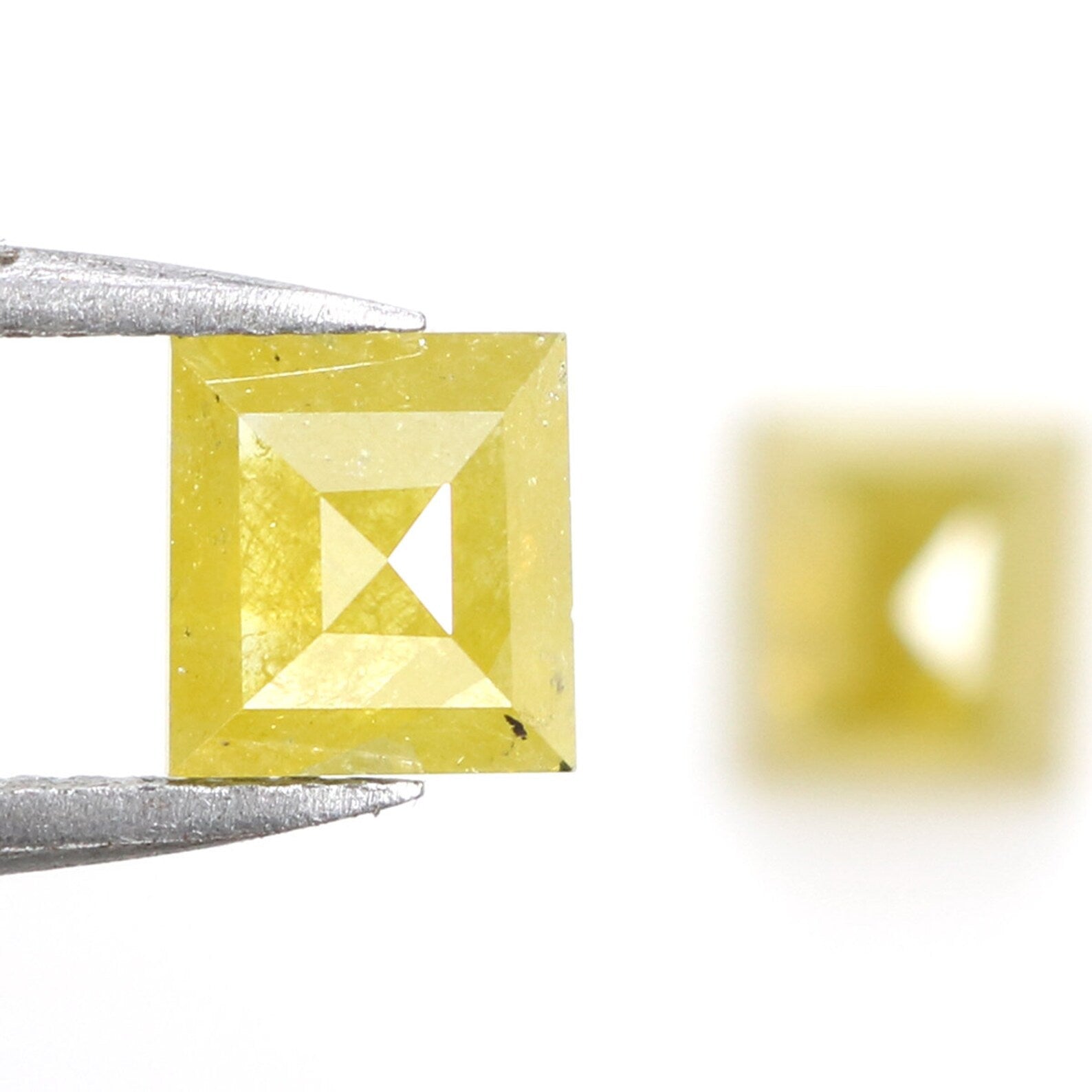 1.83 CT Natural Loose Rectangle Pair Diamond Yellow Color Rectangle Diamond 5.90 MM Natural Loose Rectangle Shape Rose Cut Diamond KDN7986