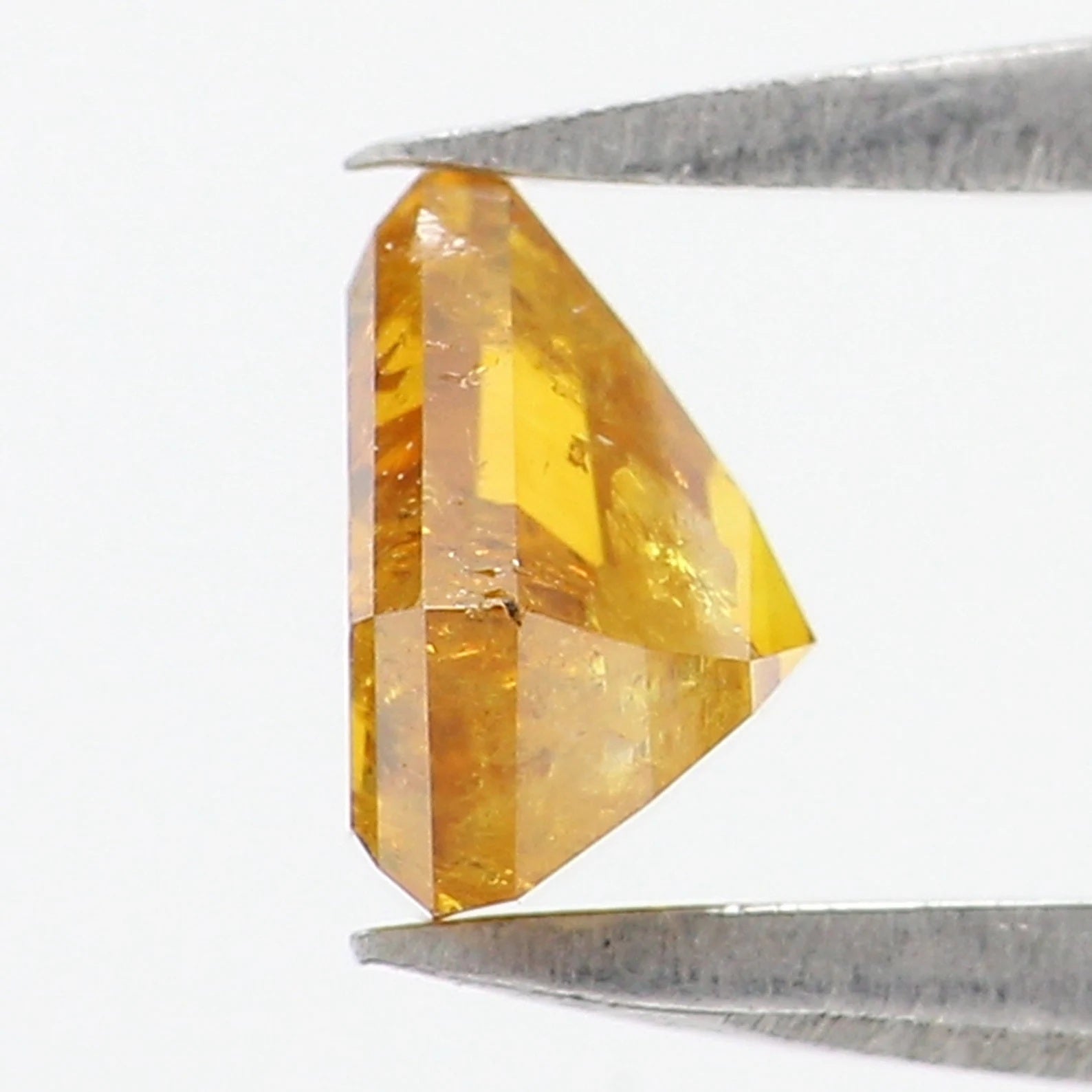 Natural Loose Shield Diamond, Yellow Color Shield Diamond, Natural Loose Diamond Shield Rose Cut Diamond 0.70 CT Shield Shape Diamond KDN549