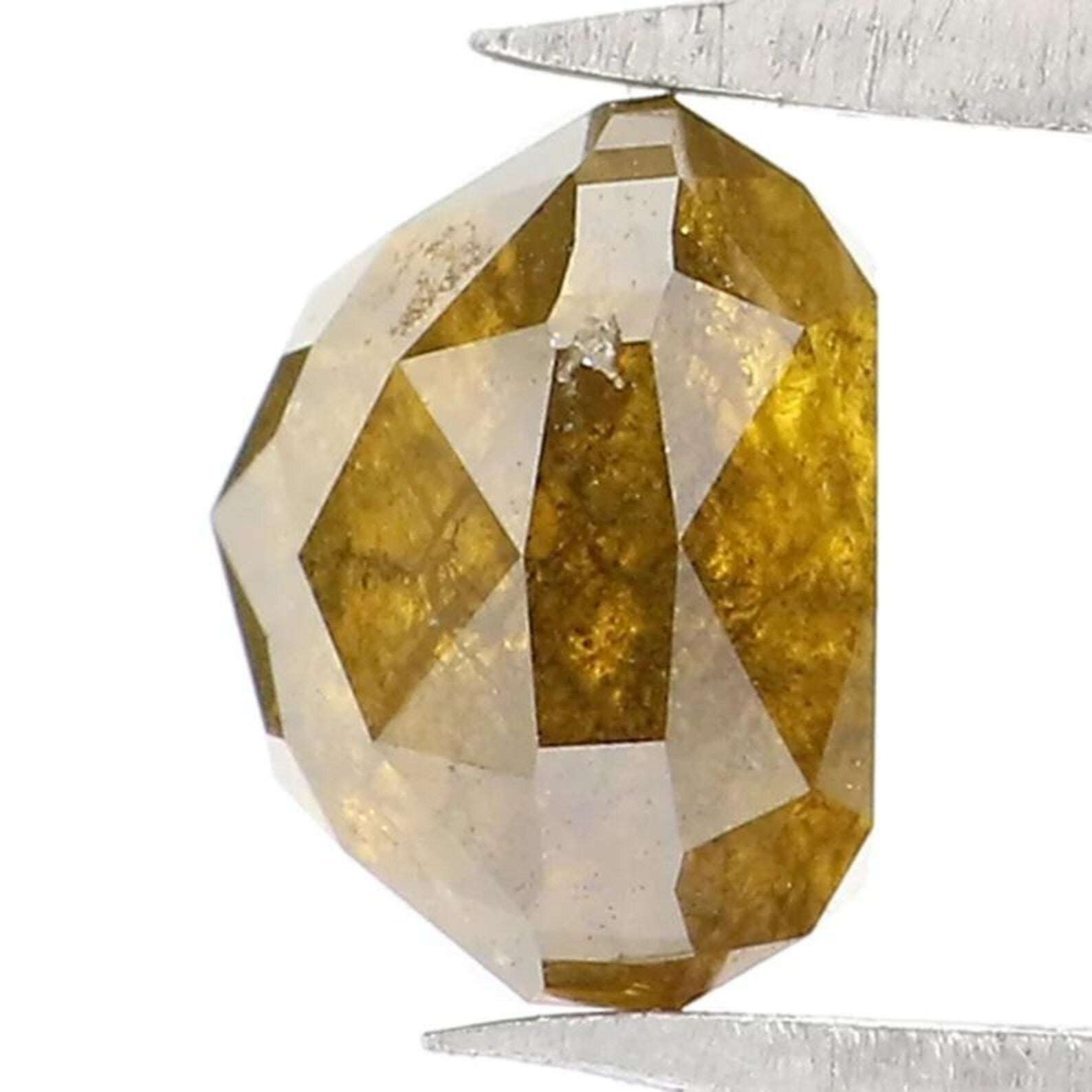 1.63 CT Natural Loose Cushion Shape Diamond Green Color Cushion Cut Diamond 6.10 MM Natural Yellow Color Cushion Rose Cut Diamond NQ8864