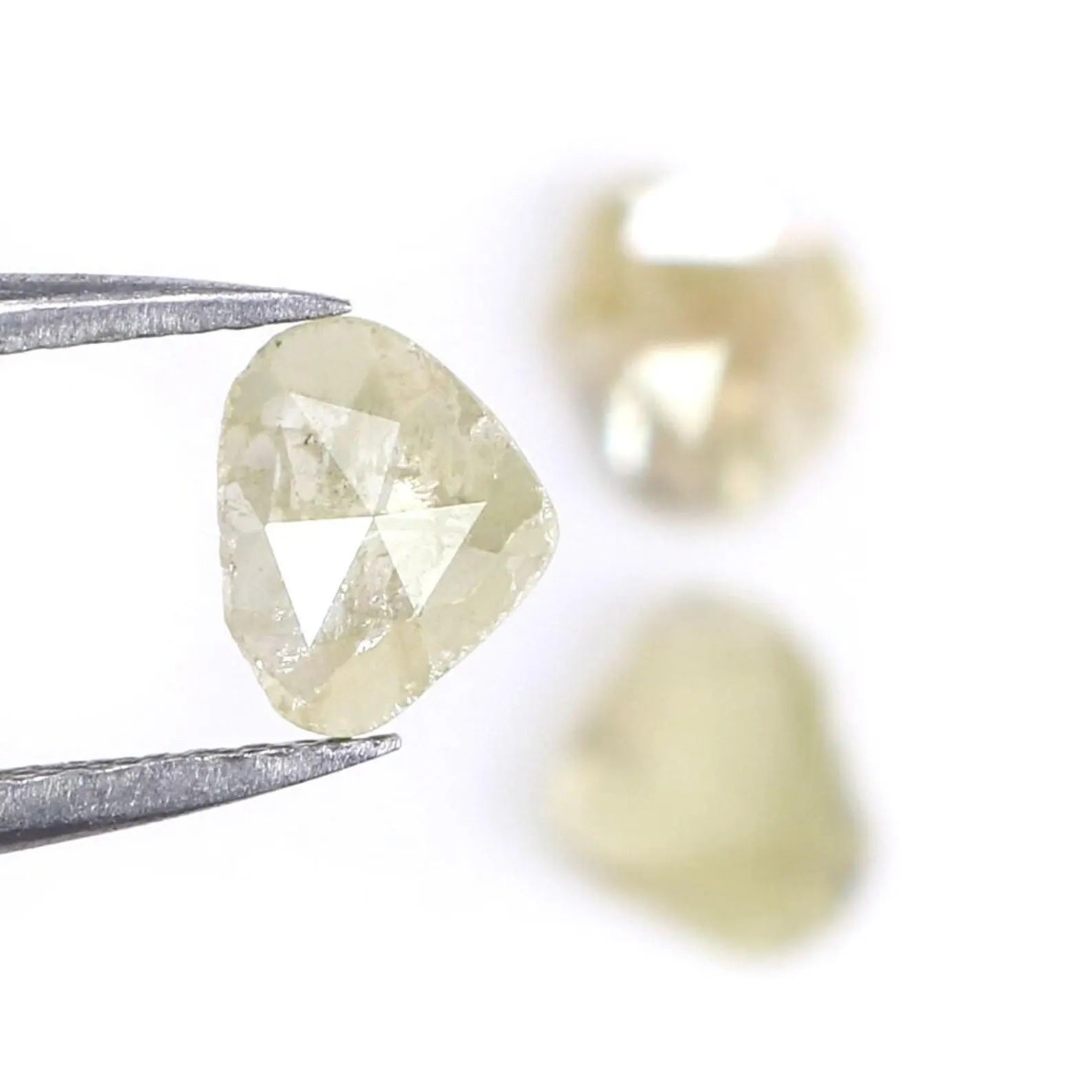 1.02 CT Natural Loose Slice Diamond Yellow Color Slice Diamond 6.30 MM Natural Loose Diamond Grey Color Irregular Rose Cut Diamond NQ1989