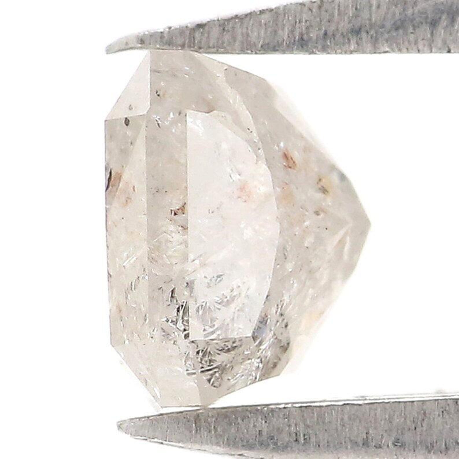 0.59 CT Natural Loose Radiant Shape Diamond Grey Color Radiant Cut Diamond 4.40 MM Natural White Color Radiant Brilliant Cut Diamond NQ7495