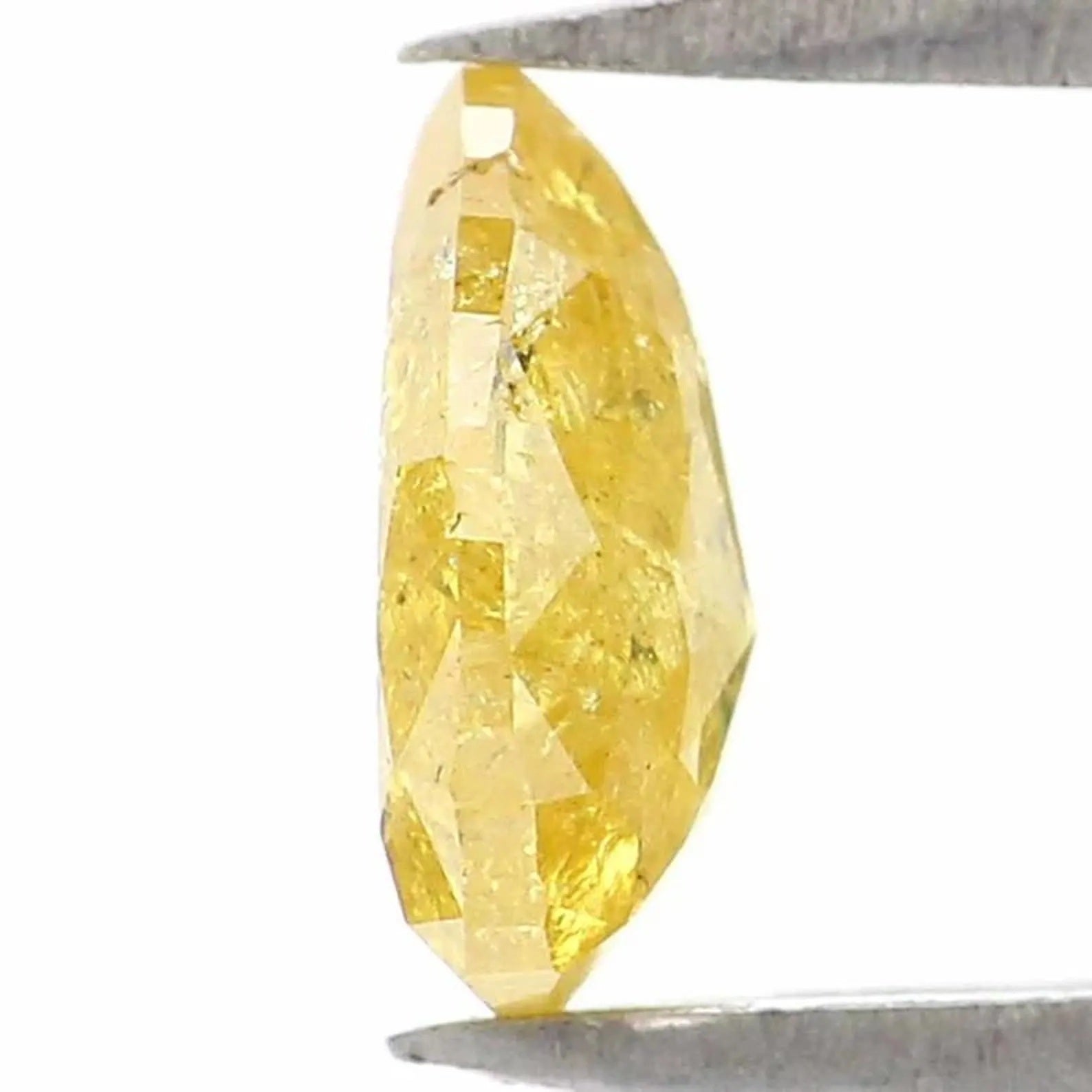 0.58 CT Natural Loose Pear Shape Diamond Yellow Color Pear Cut Diamond 6.10 MM Natural Loose Yellow Color Pear Rose Cut Diamond NQ1943