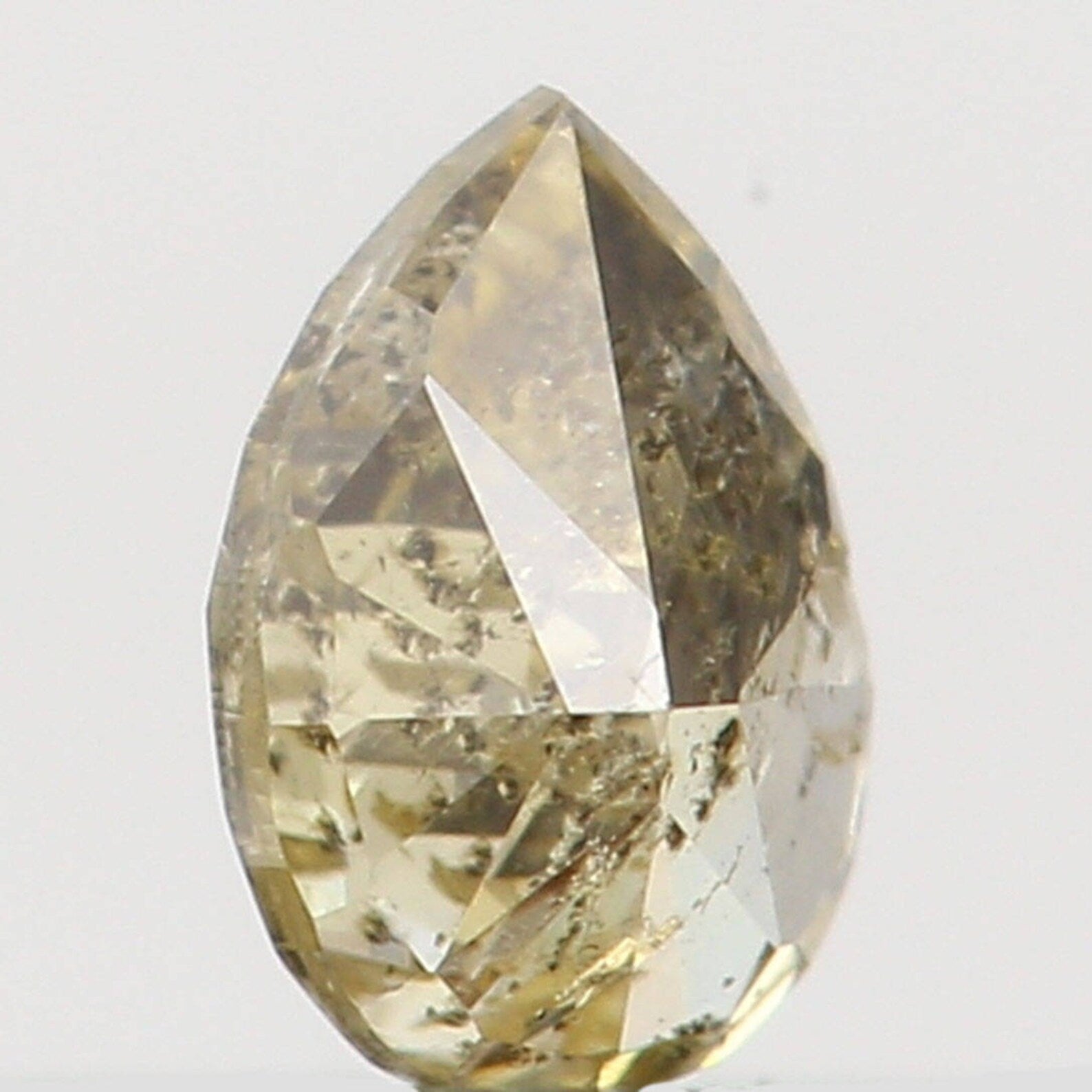 0.12 Ct Natural Loose Diamond Pear Yellow Color I2 Clarity 3.60 MM N7257