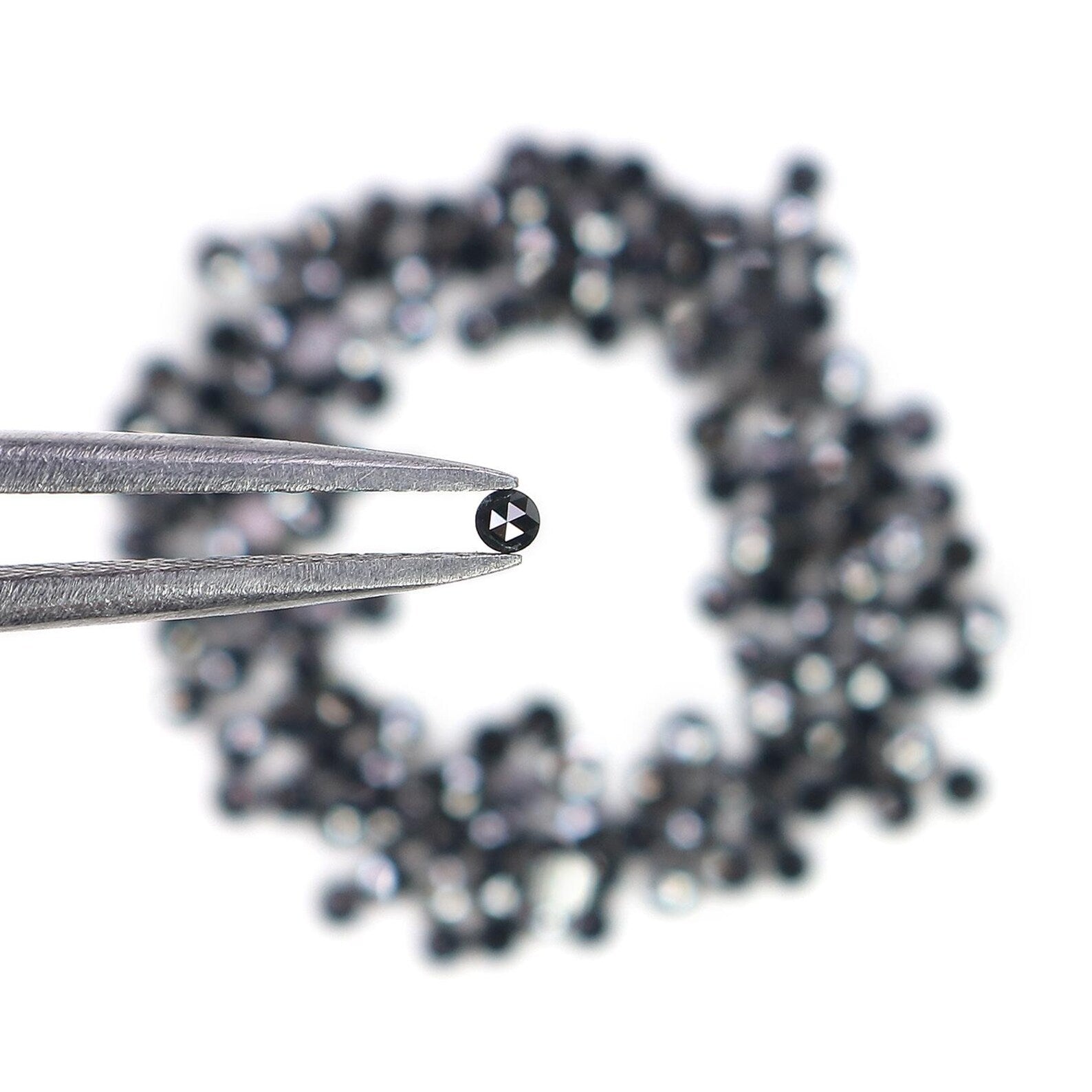 2.94 CT Natural Loose Round Shape Diamond Black Color Round Diamond 1.65 MM Natural Loose Diamond Black Color Round Rose Cut Diamond NQ1829