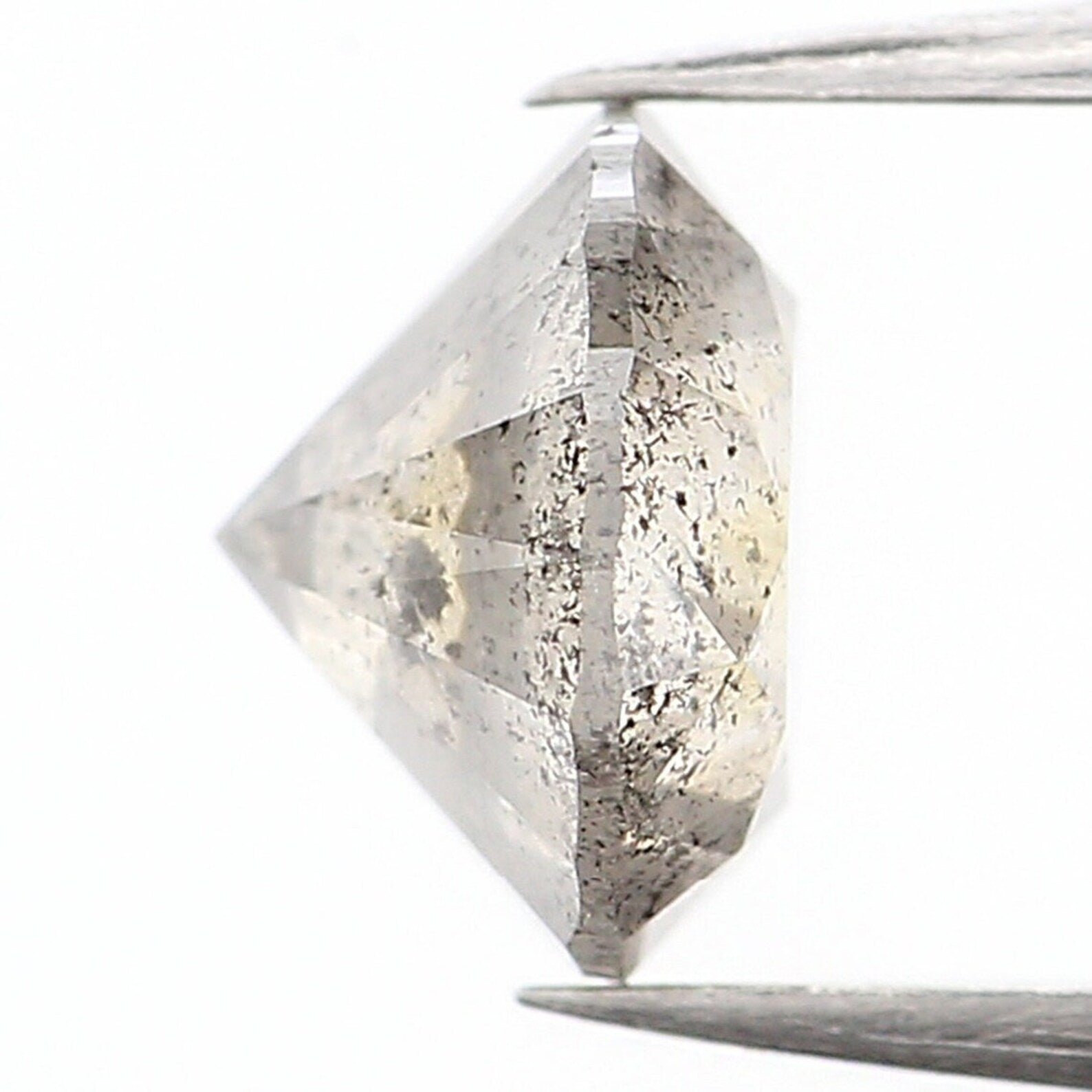 0.82 CT Natural Loose Round Diamond Salt And Pepper Round Diamond 5.70 MM Natural Loose Black Grey Color Round Brilliant Cut Diamond NQ1415
