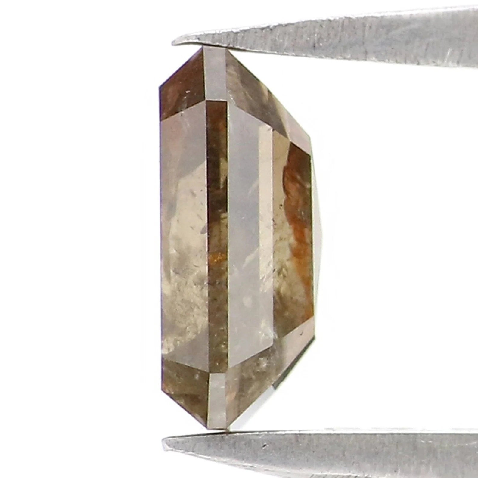 0.90 Ct Natural Loose Emerald Shape Diamond Grey Green Color Emerald Diamond 6.55 MM Natural Loose Grey Green Emerald Rose Cut Diamond NQ984