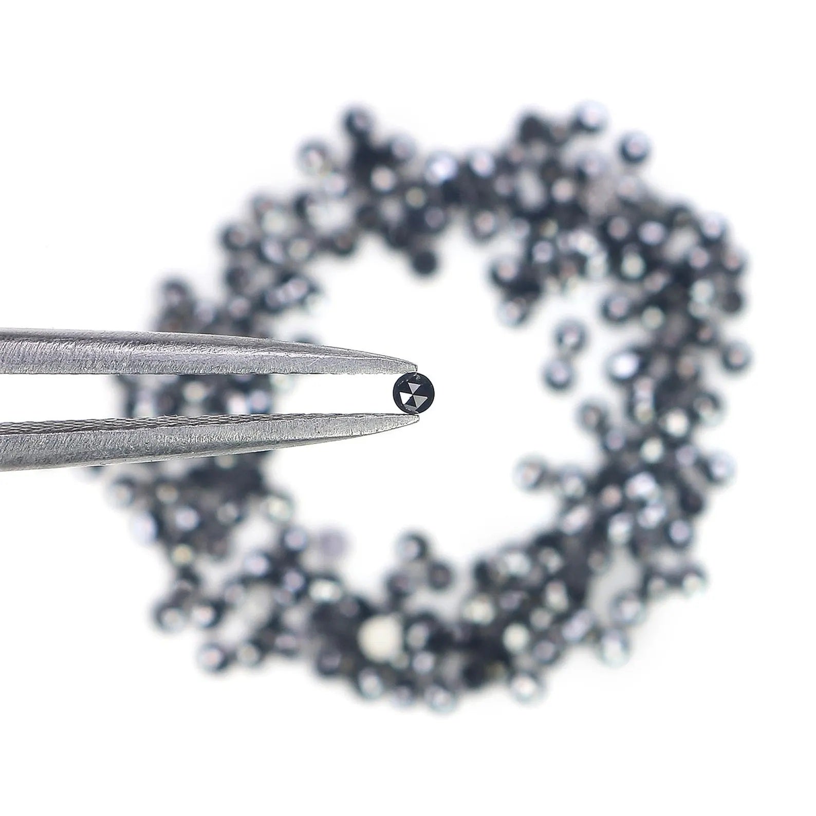 3.07 Ct Natural Loose Round Shape Diamond Black Color Round Cut Diamond 1.55 MM Natural Diamond Black Color Round Rose Cut Diamond NQ1822