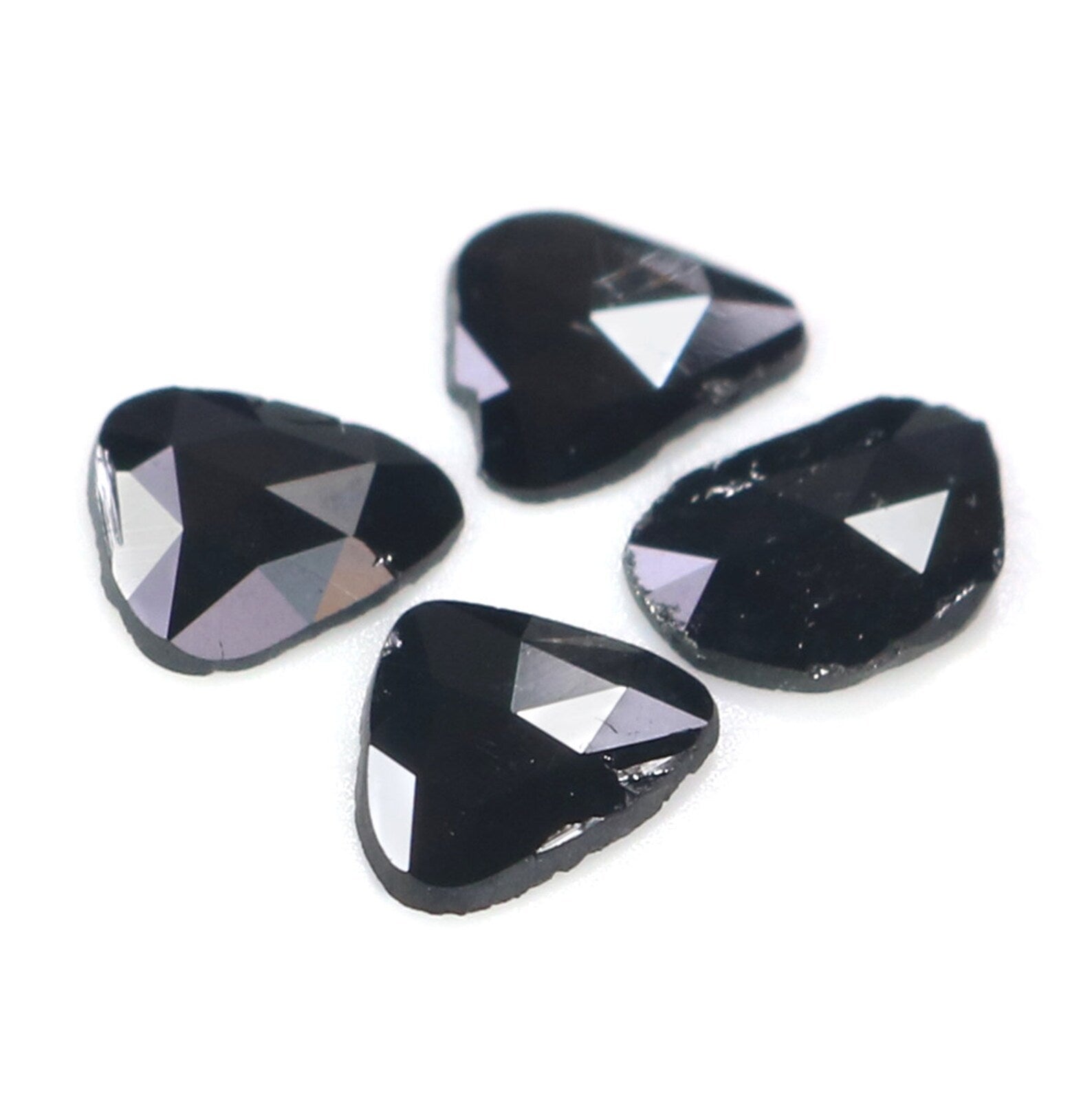 1.07 CT Natural Loose Slice Diamond Black Color Diamond Natural Loose Diamond 6.65 MM Rose Cut Diamond Irregular Cut Slice Shape NQ2196