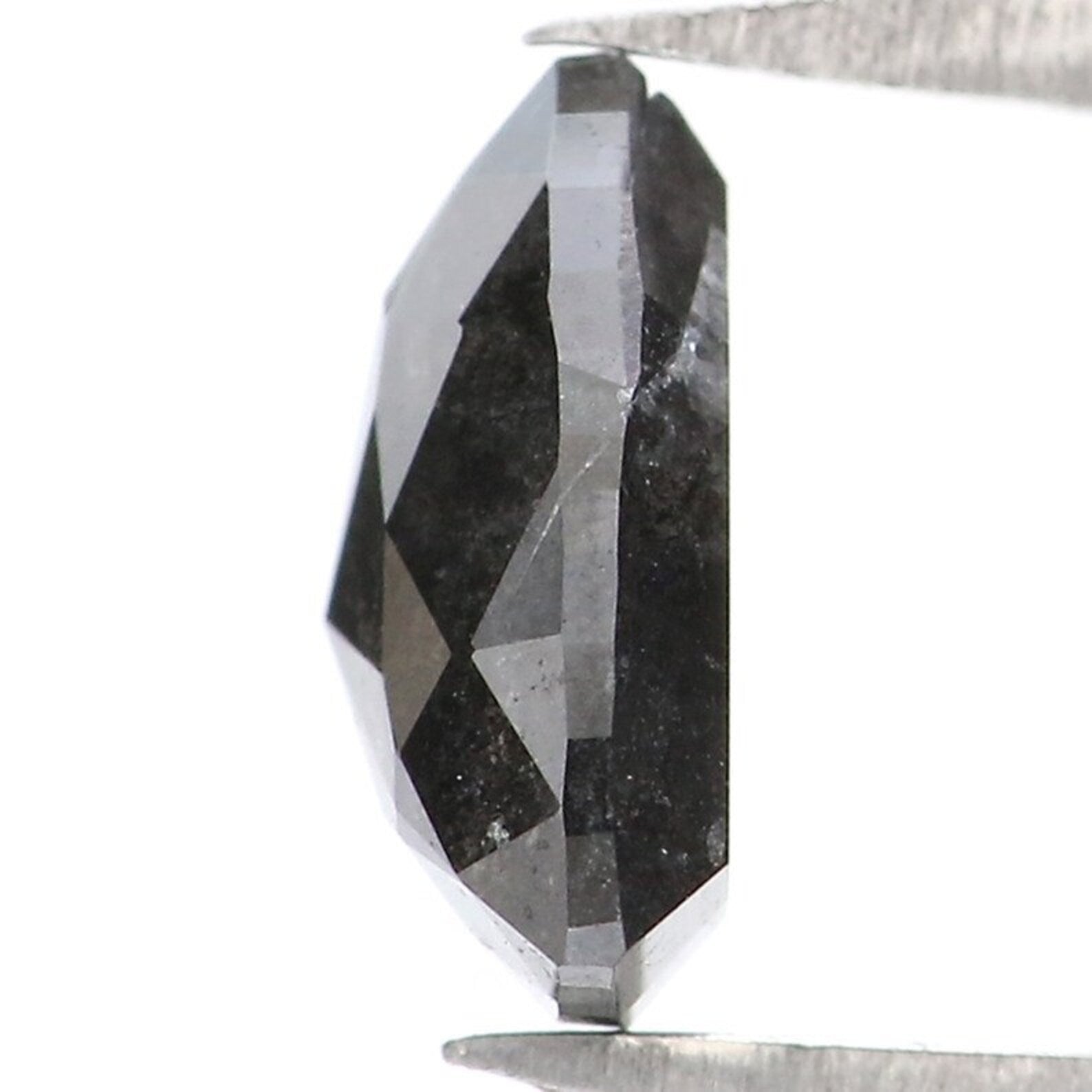 1.02 CT Natural Loose Triangle Diamond Salt And Pepper Triangle Diamond 6.90 MM Natural Black Grey Color Triangle Rose Cut Diamond NQ9566