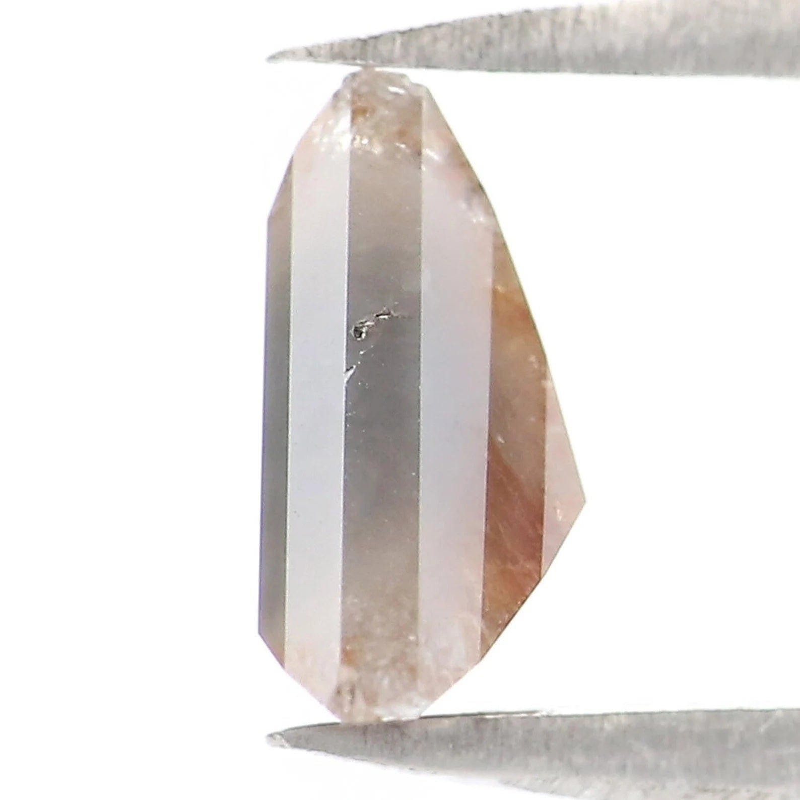 1.36 CT Natural Loose Triangle Cut Diamond Grey Brown Color Triangle Cut Diamond 7.45 MM Natural Grey Brown Triangle Rose Cut Diamond NQ746