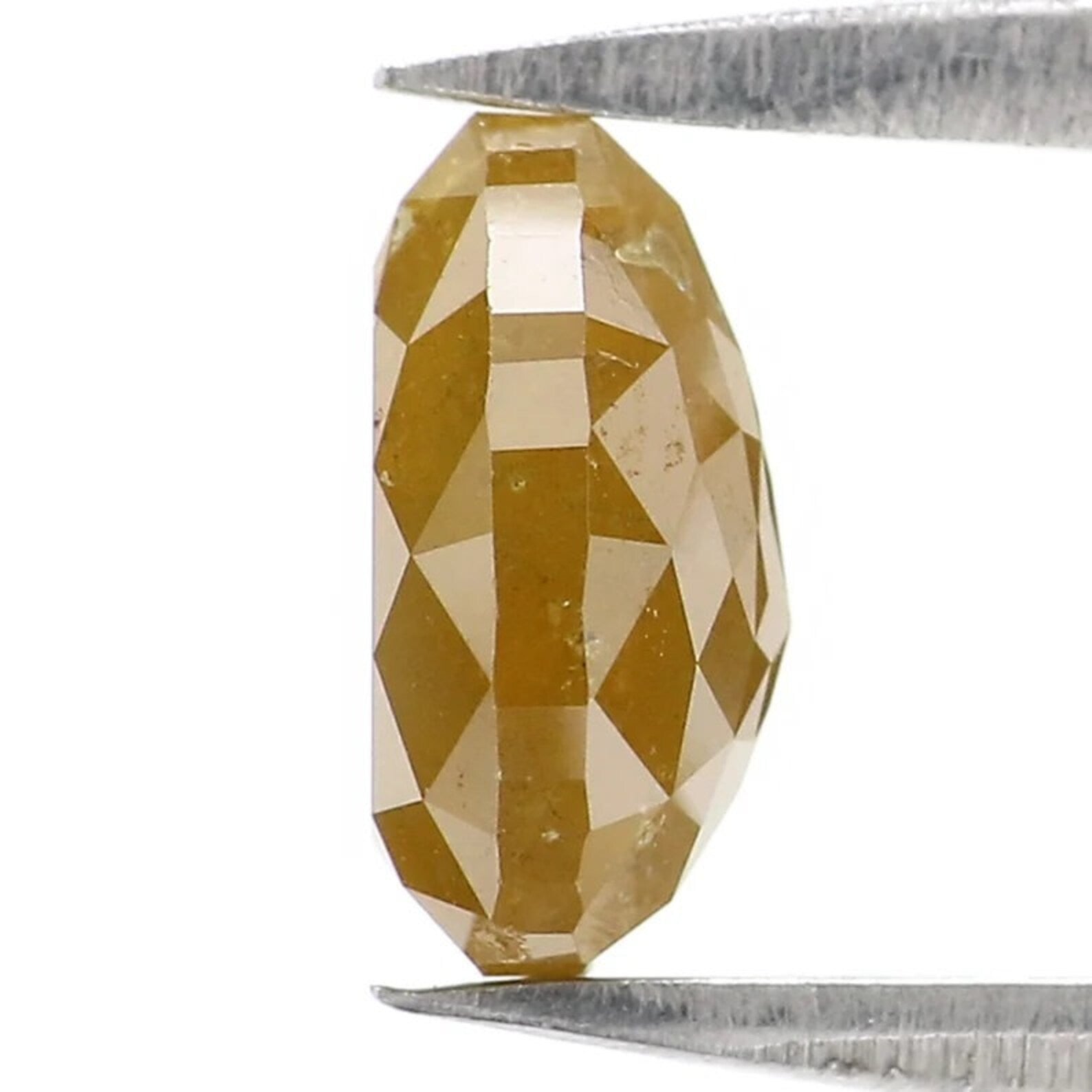 1.38 Ct Natural Loose Pear Shape Diamond Yellow Color Pear Cut Diamond 7.45 MM Natural Diamond Yellow Color Pear Rose Cut Diamond NQ9350