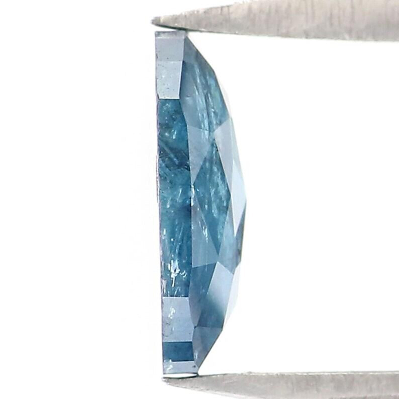 0.78 CT Natural Loose Cushion Shape Diamond Blue Color Cushion Diamond 7.20 MM Natural Diamond Blue Color Cushion Rose Cut Diamond NQ9794