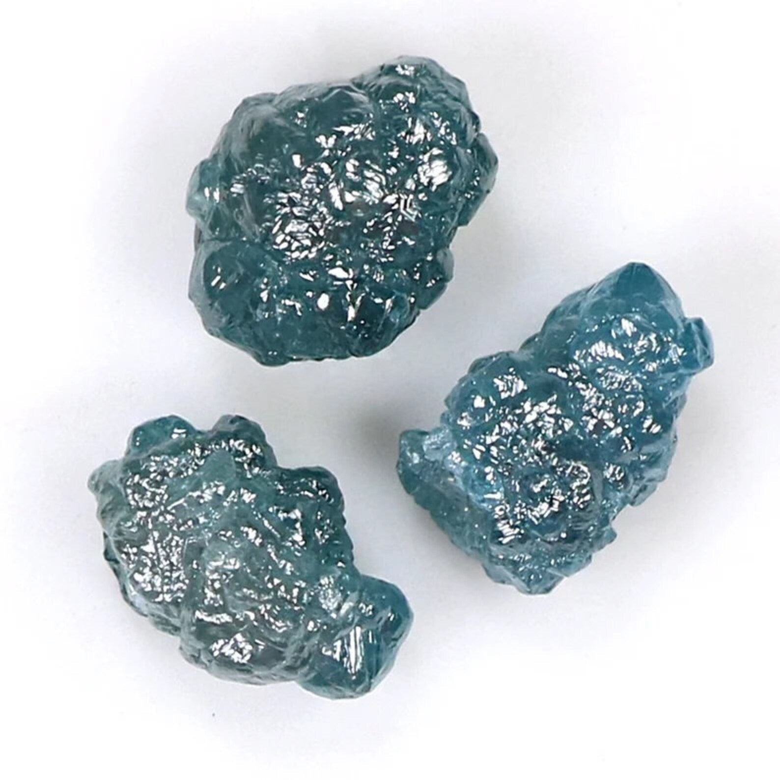 3.73 CT Natural Loose Rough Shape Diamond Blue Color Irregular Cut Diamond 6.70 MM Natural Loose Diamond Rough Shape Uncut Diamond NQ448