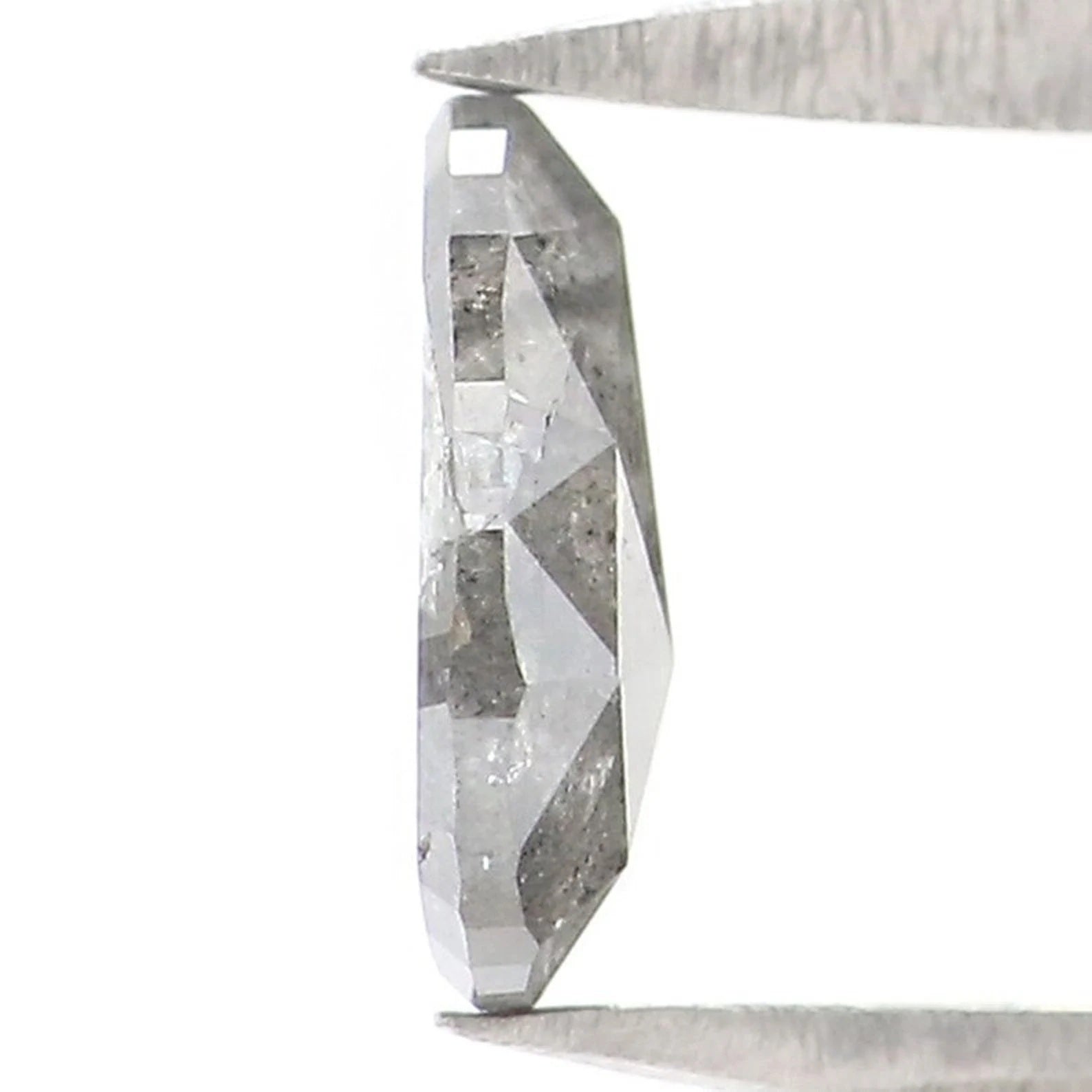 0.44 CT Natural Loose Pear Shape Diamond Salt And Pepper Pear Diamond 6.40 MM Natural Loose Grey Color Pear Shape Rose Cut Diamond NQ9467