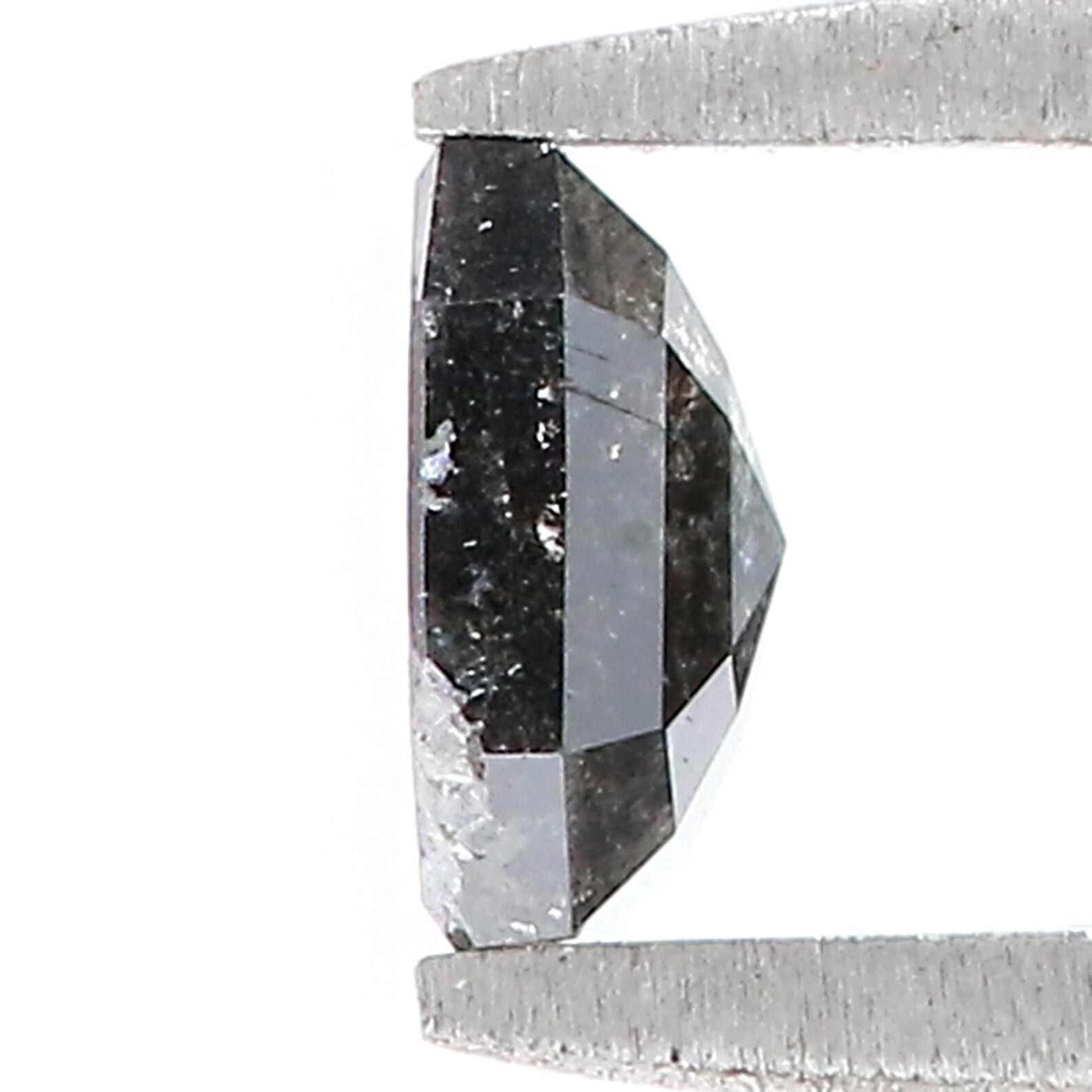 0.55 CT Natural Loose Emerald Shape Diamond Salt And Pepper Emerald Cut Diamond 5.10 MM Black Grey Color Emerald Rose Cut Diamond QN9426