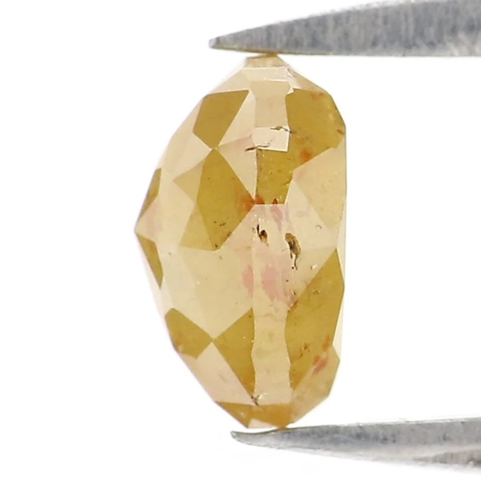 0.98 CT Natural Loose Heart Shape Diamond Yellow Color Heart Cut Diamond 6.15 MM Natural Loose Diamond Heart Shape Rose Cut Diamond QN2222